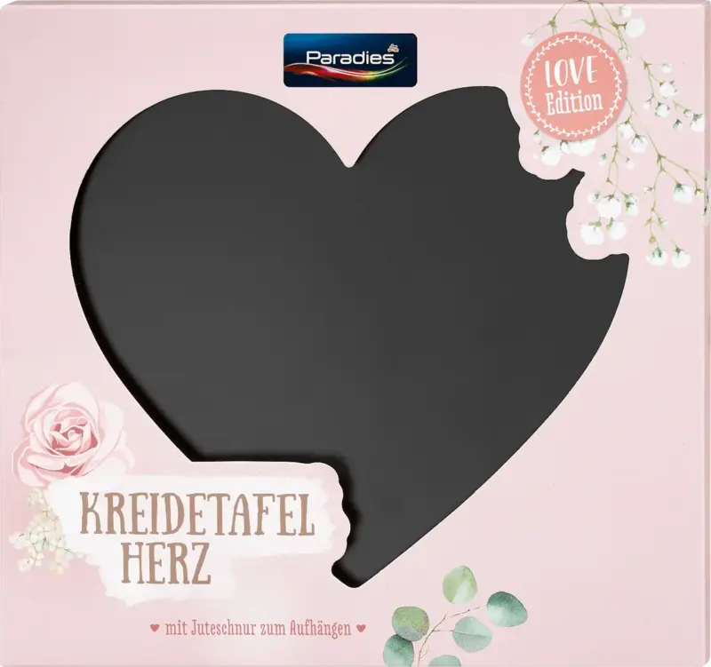 Paradies Kreidetafel Herz