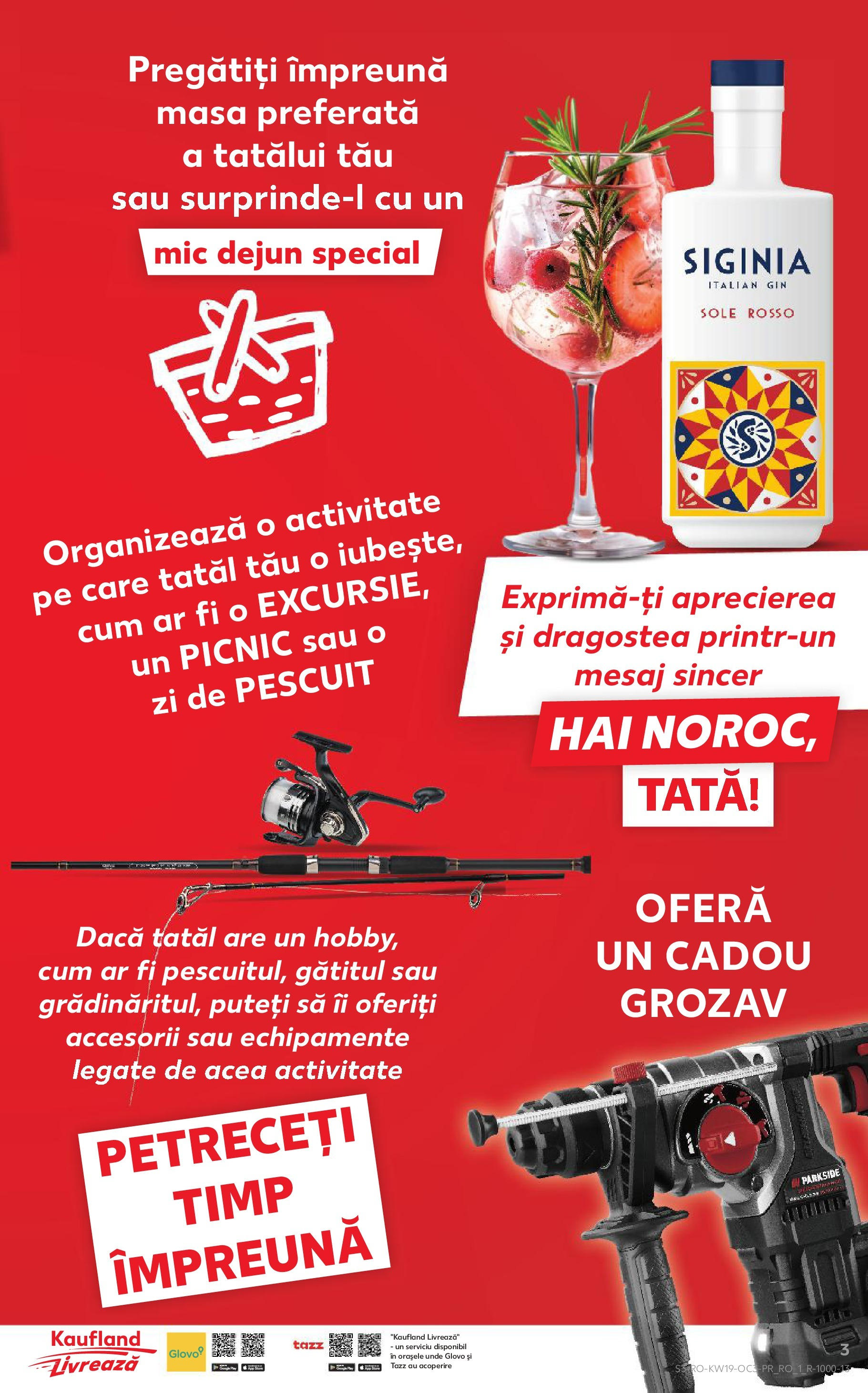 Catalog Kaufland - Ziua Tatălui 09.05.2025 - Revista si Oferta | Pagină: 3 | Produse: Masă, Gin