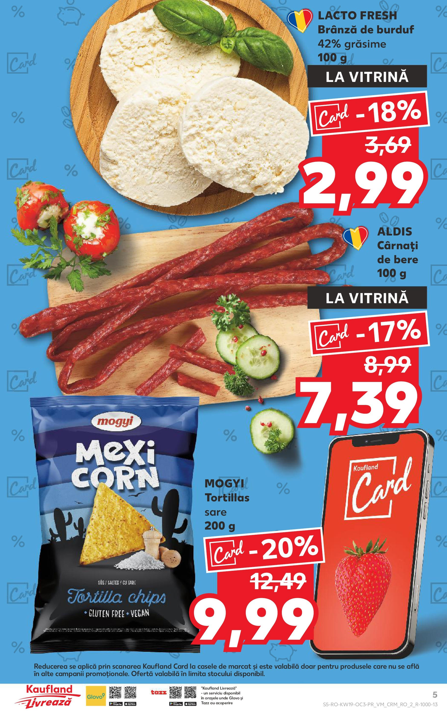 Catalog Kaufland - Ziua Tatălui 09.05.2025 - Revista si Oferta | Pagină: 5 | Produse: Vitrină, Brânză, Tortillas, Sare