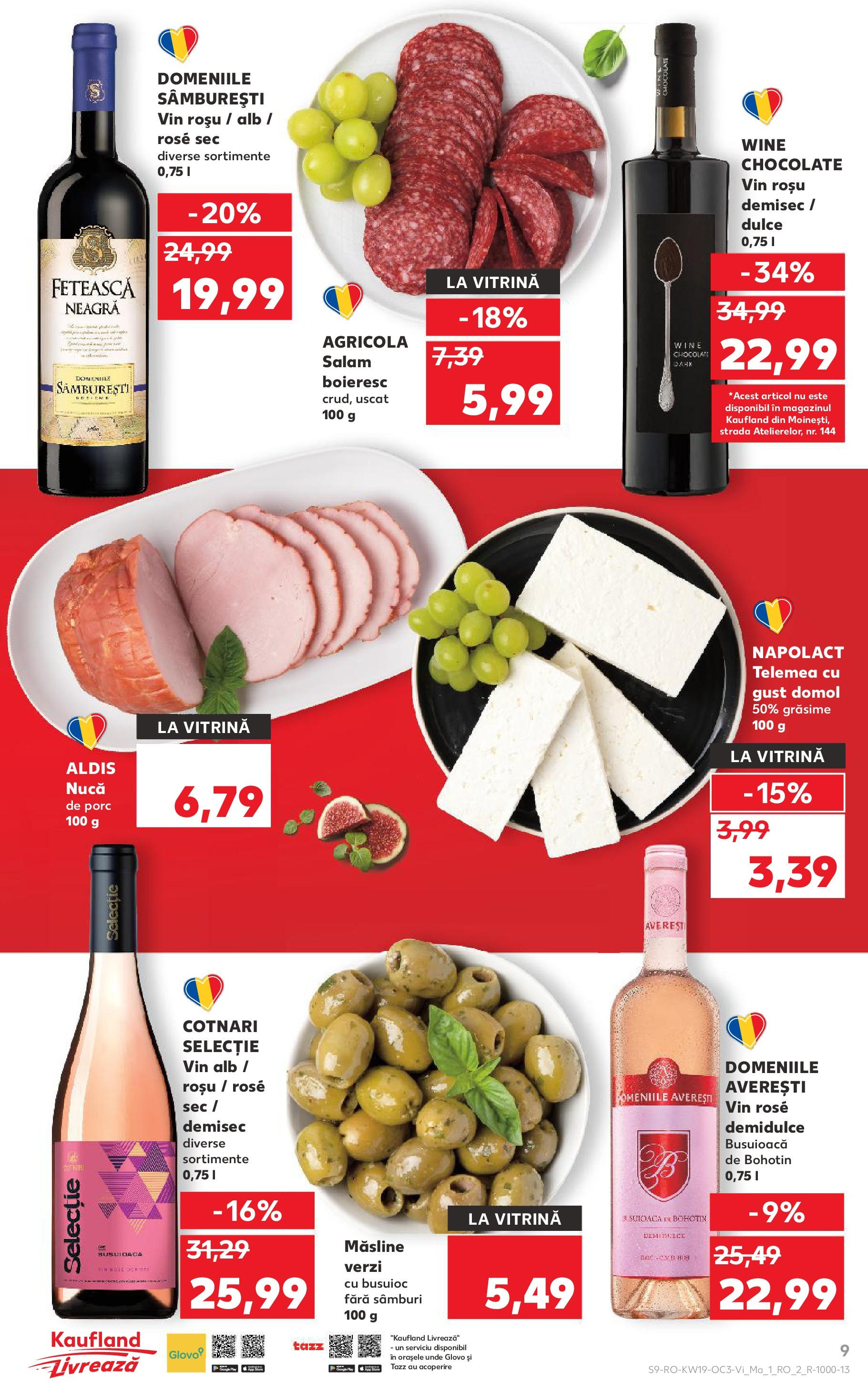 Catalog Kaufland - Ziua Tatălui 09.05.2025 - Revista si Oferta | Pagină: 9 | Produse: Vitrină, Măsline, Salam, Vin