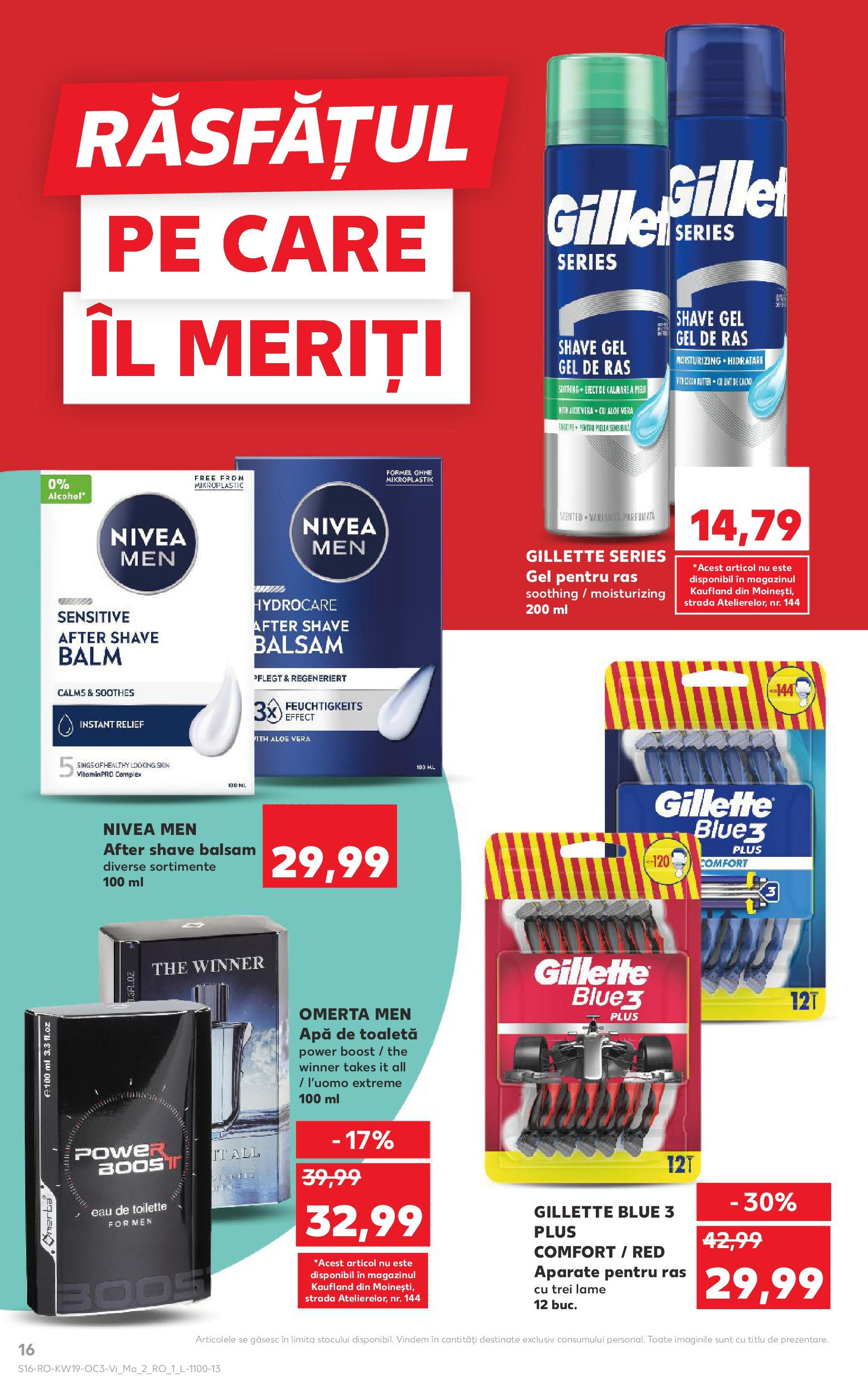 Catalog Kaufland - Ploieşti 09.05.2025 - Revista si Oferta | Pagină: 16 | Produse: After shave, Gel de ras, Cacao, Apă