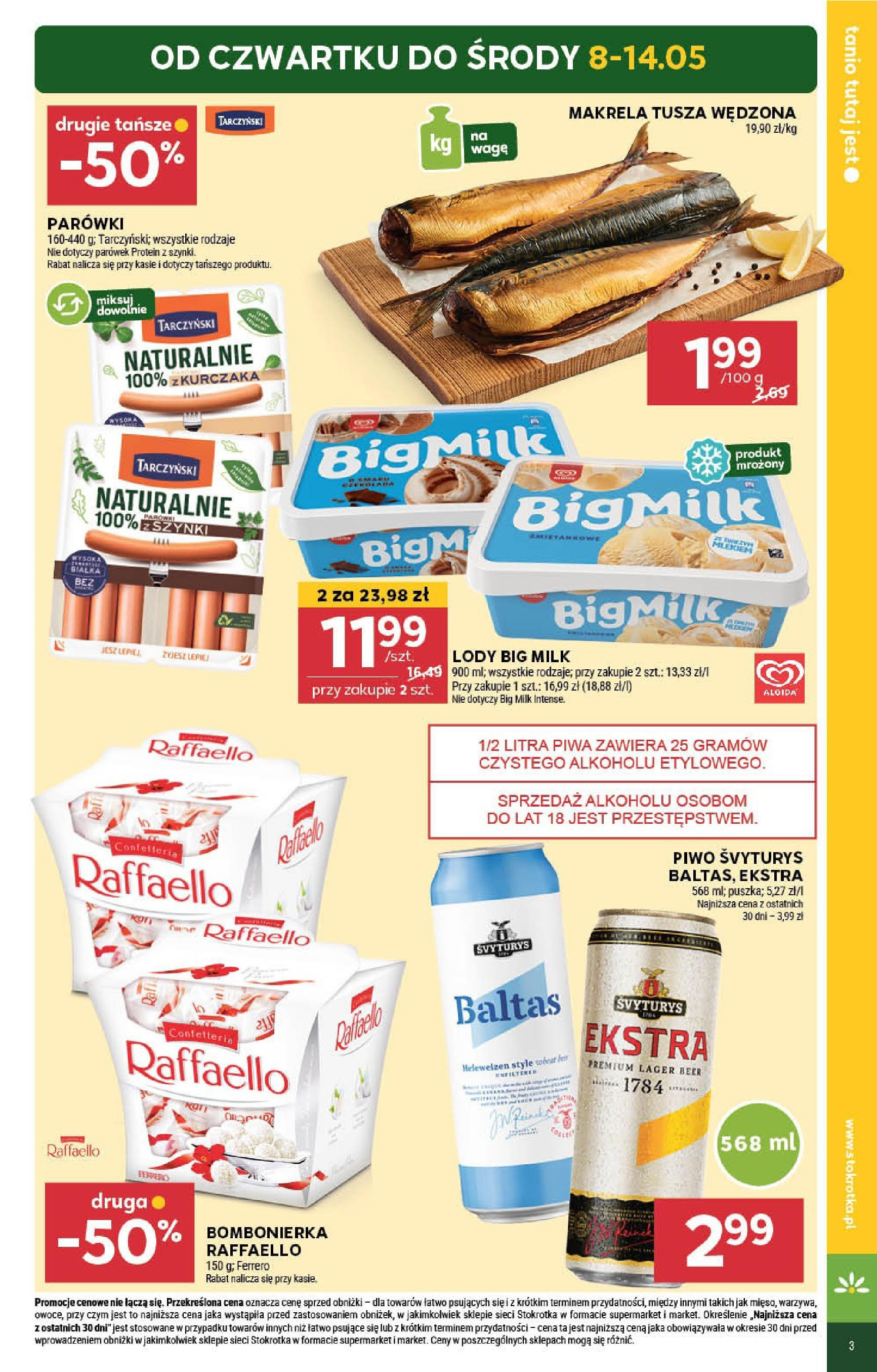 Stokrotka Gazetka (08.05.2025) | Nowa od czwartku | Strona: 3 | Produkty: Bombonierka, Makrela, Big Milk, Piwo Stokrotka Gazetka 08.05.2025 - Promocje online | Strona: 3 | Produkty: Bombonierka, Makrela, Big Milk, Piwo