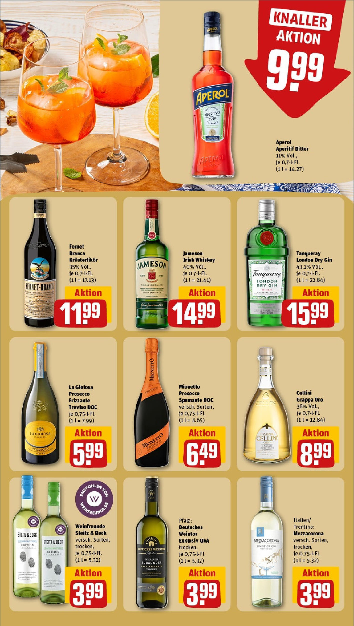 Rewe - Rewe: Wochenangebote (ab 11.05.2025) zum Blättern » Angebote | Seite: 19 | Produkte: Prosecco, Aperol, Whiskey, Fernet branca Rewe - Rewe: Wochenangebote (ab 11.05.2025) zum Blättern » Angebote | Seite: 19 | Produkte: Prosecco, Aperol, Whiskey, Fernet branca