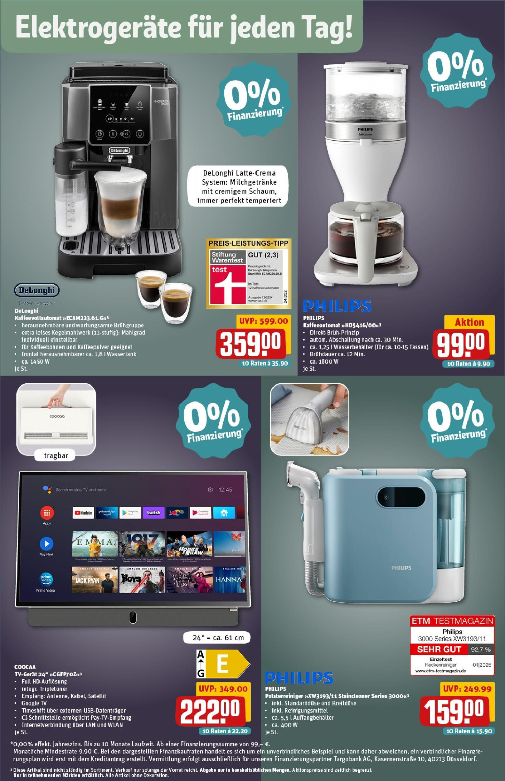 Rewe - Rewe: Wochenangebote (ab 11.05.2025) zum Blättern » Angebote | Seite: 35 | Produkte: Philips, De Longhi, Kaffeevollautomat, TV Rewe - Rewe: Wochenangebote (ab 11.05.2025) zum Blättern » Angebote | Seite: 35 | Produkte: Philips, De Longhi, Kaffeevollautomat, TV
