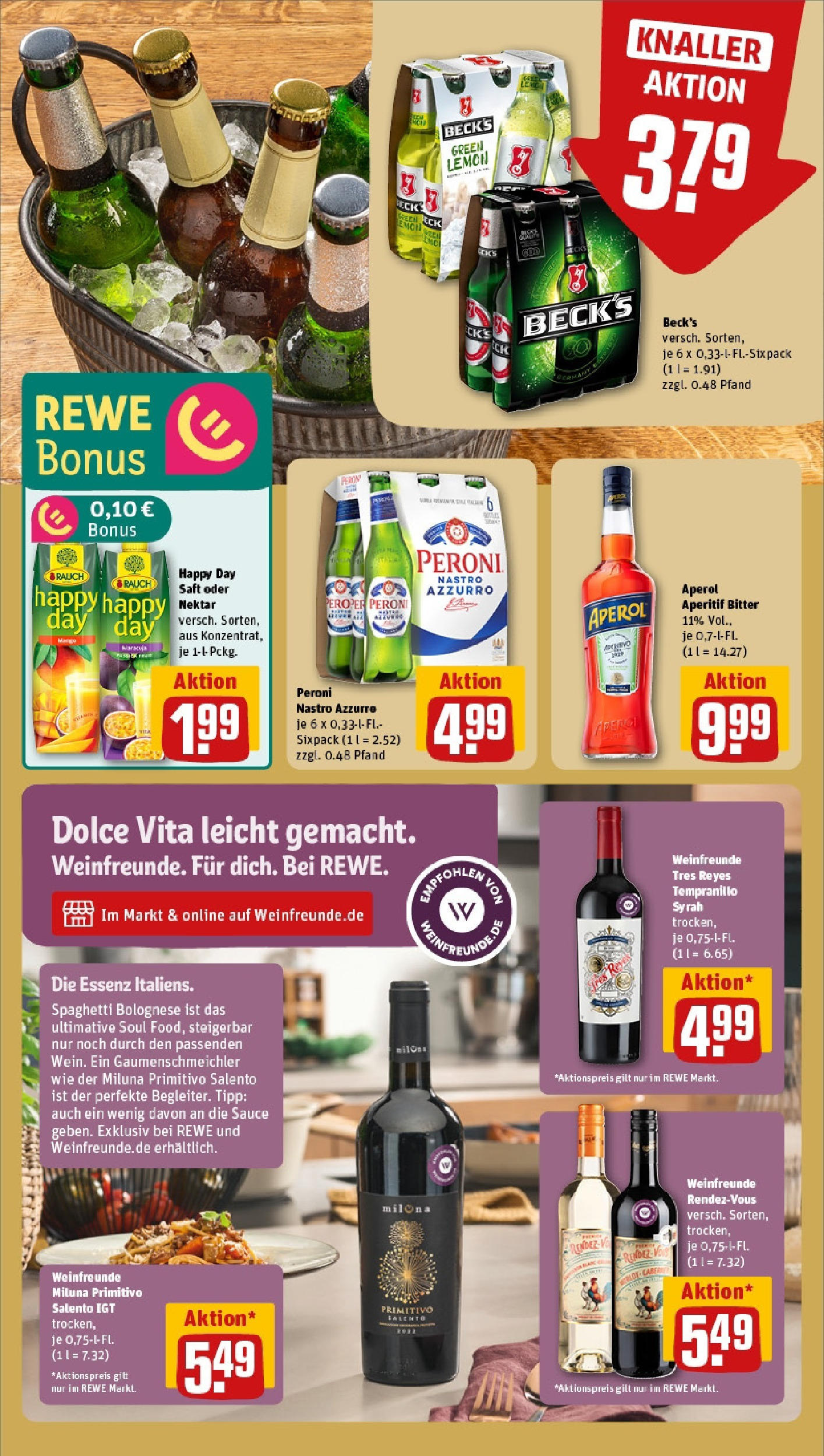 Rewe - Tübingen / Innenstadt (ab 12.05.2025) zum Blättern » Angebote | Seite: 12 | Produkte: Aperol, Saft