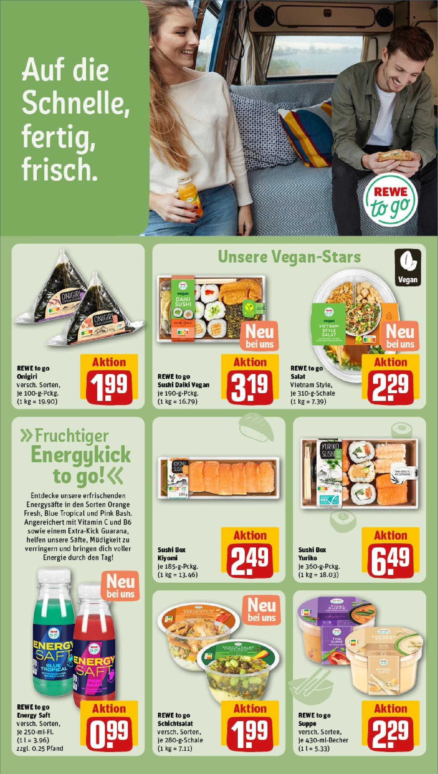 Rewe - Tübingen / Innenstadt (ab 12.05.2025) zum Blättern » Angebote | Seite: 14 | Produkte: Energy, Box, Spargel, Salat