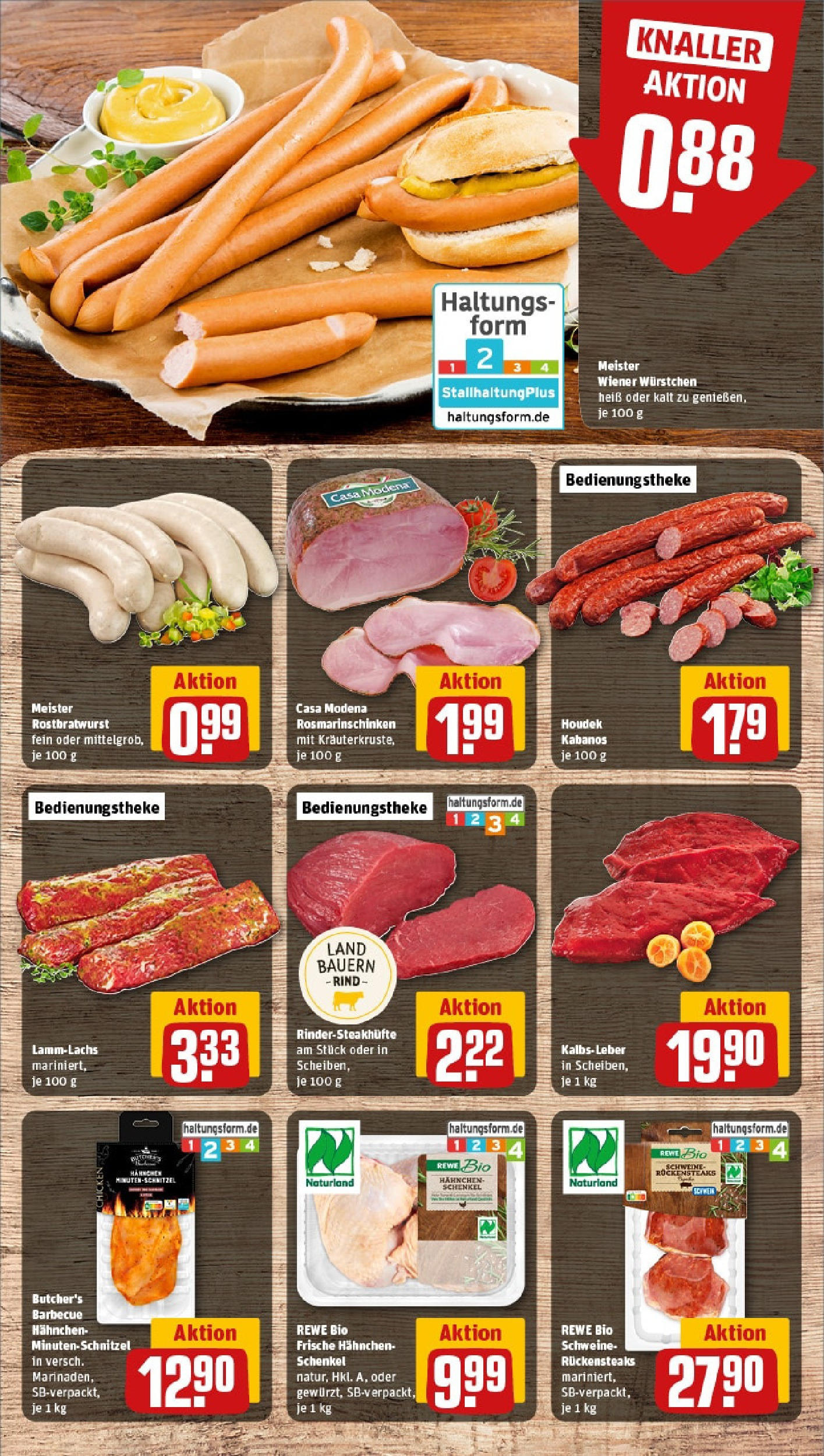 Rewe - Tübingen / Innenstadt (ab 12.05.2025) zum Blättern » Angebote | Seite: 8 | Produkte: Hahnchen, Wiener wurstchen, Schnitzel, Kalbsleber
