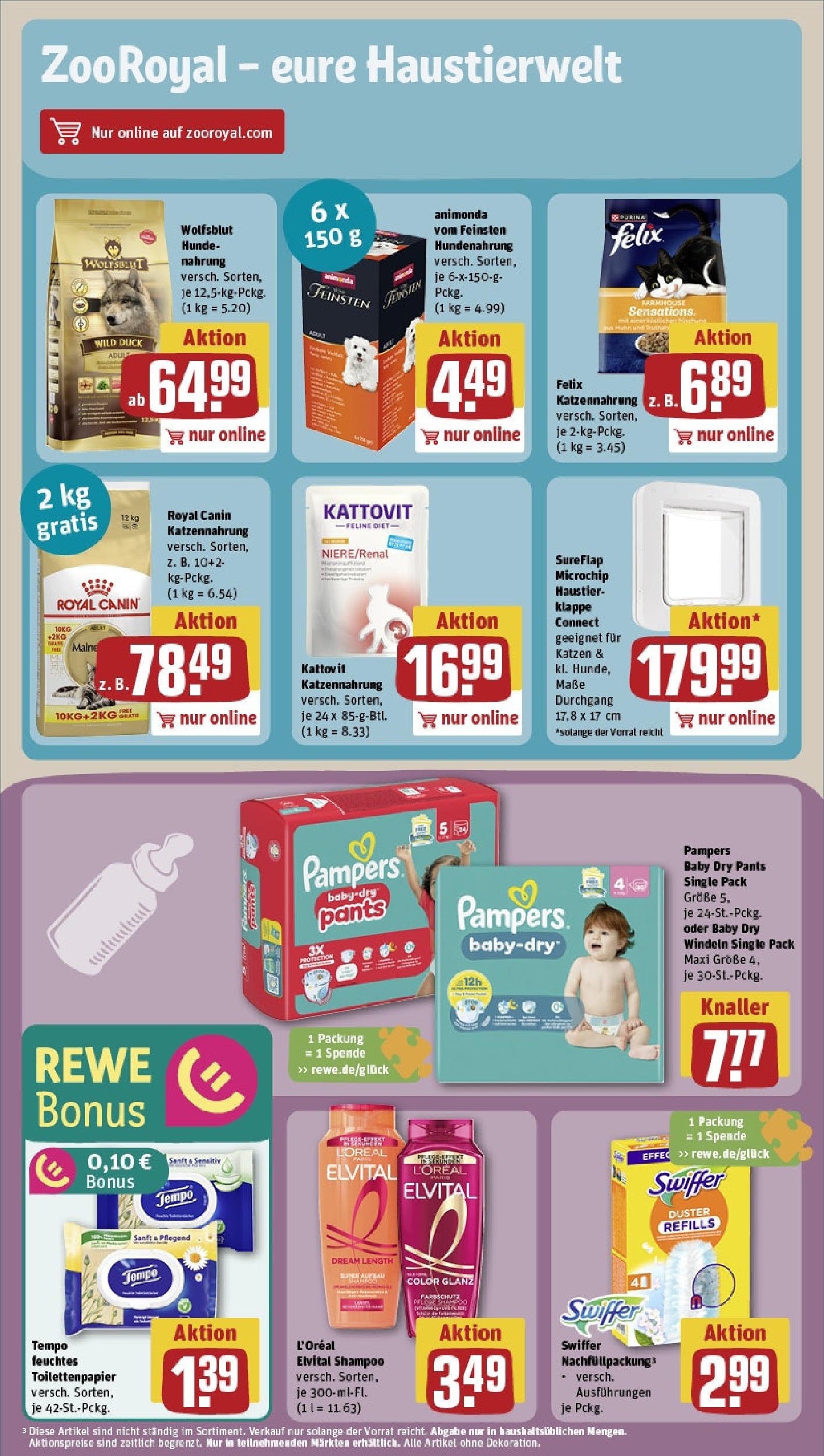 Rewe - Tübingen / Innenstadt (ab 12.05.2025) zum Blättern » Angebote | Seite: 18 | Produkte: Pampers, Tempo, Toilettenpapier, Feuchtes Toilettenpapier