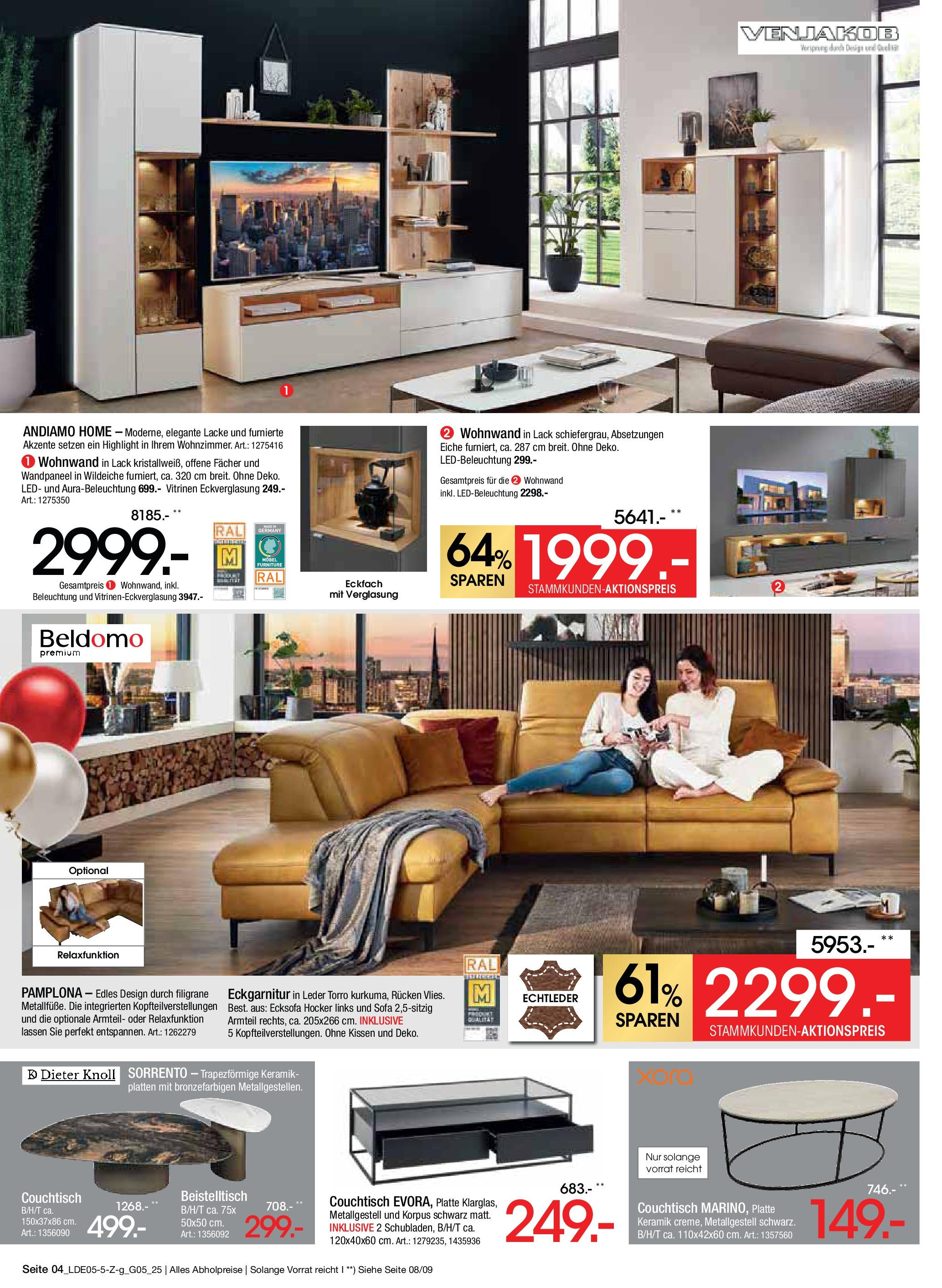 Zurbrüggen Mega-Event (ab 10.05.2025) zum Blättern | Seite: 4 | Produkte: Ecksofa, Wohnwand, Beistelltisch, Sofa Zurbrüggen Mega-Event (ab 10.05.2025) zum Blättern | Seite: 4 | Produkte: Ecksofa, Wohnwand, Beistelltisch, Sofa