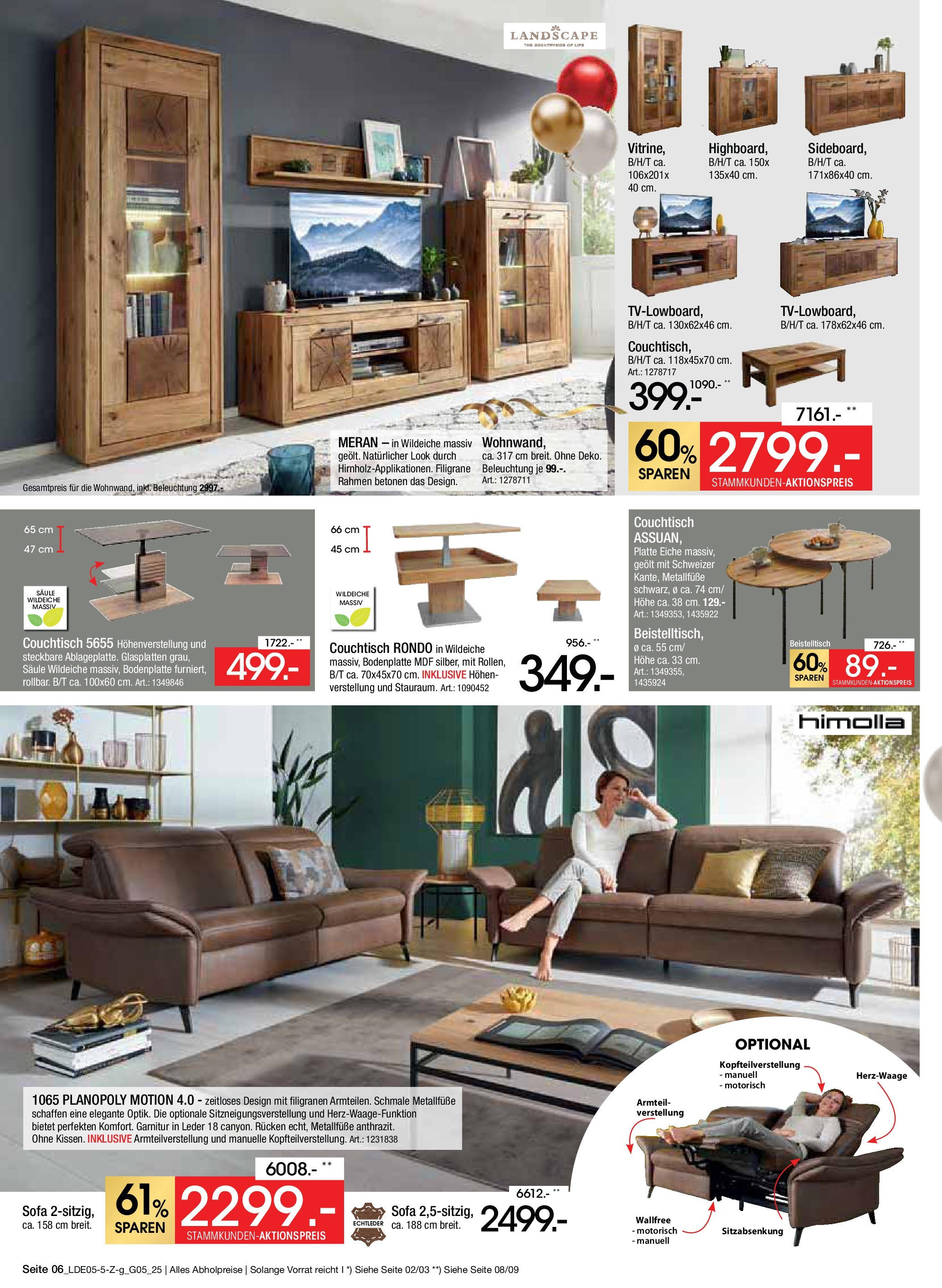 Zurbrüggen Mega-Event (ab 10.05.2025) zum Blättern | Seite: 6 | Produkte: Wohnwand, Beistelltisch, Sofa, TV Zurbrüggen Mega-Event (ab 10.05.2025) zum Blättern | Seite: 6 | Produkte: Wohnwand, Beistelltisch, Sofa, TV
