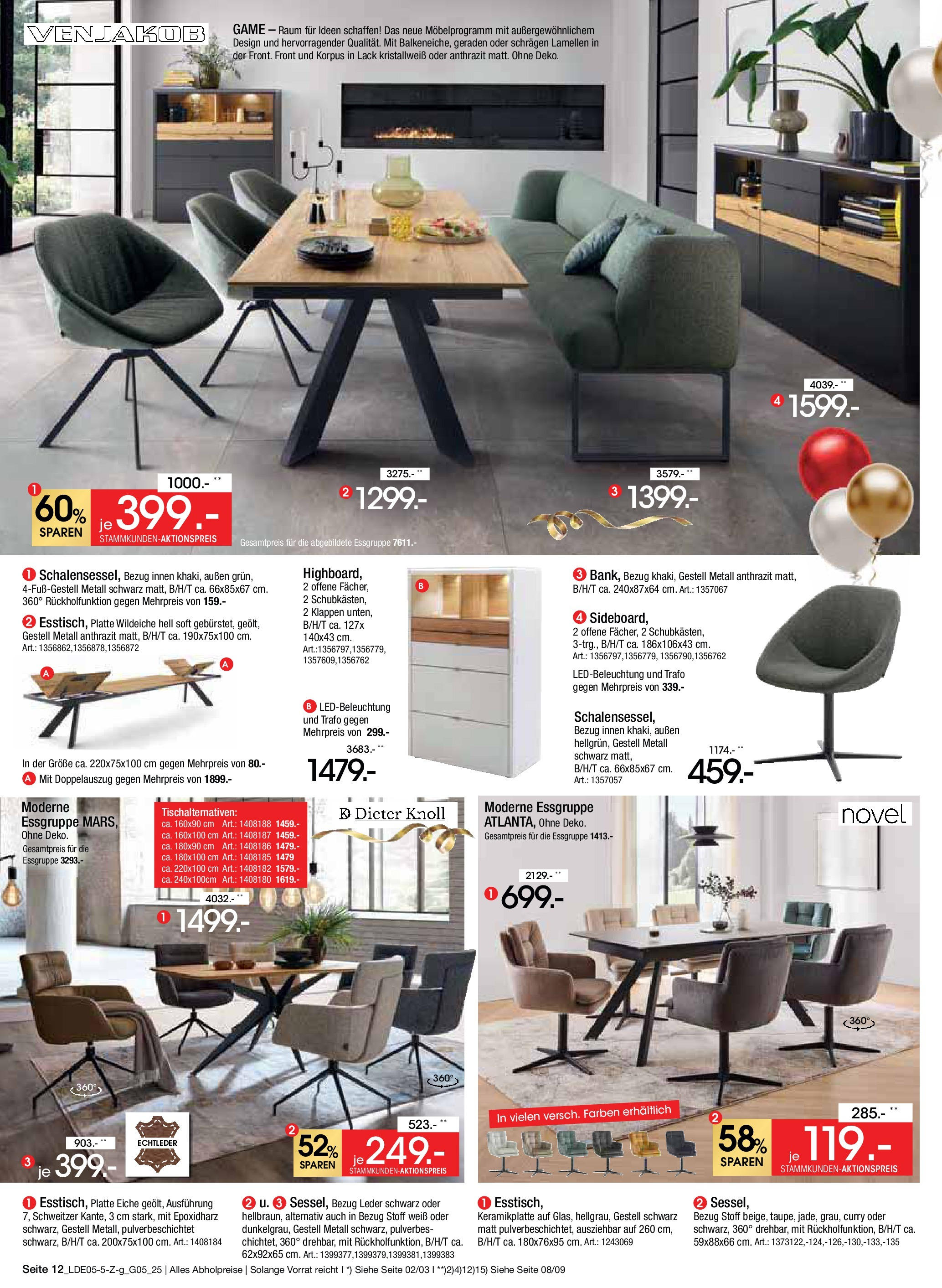 Zurbrüggen Mega-Event (ab 10.05.2025) zum Blättern | Seite: 12 | Produkte: Sideboard, HIghboard, Sessel, Mars Zurbrüggen Mega-Event (ab 10.05.2025) zum Blättern | Seite: 12 | Produkte: Sideboard, HIghboard, Sessel, Mars