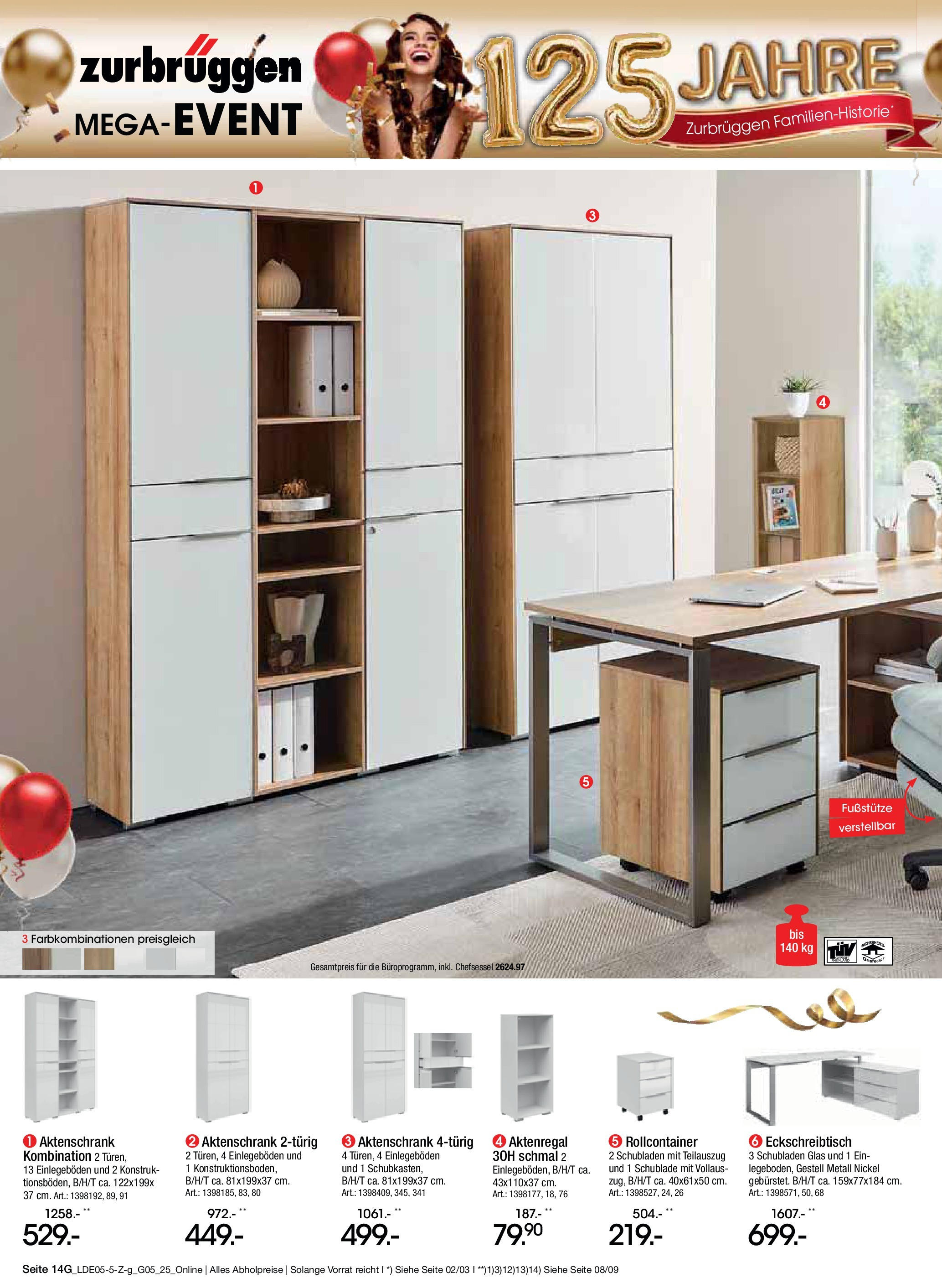 Zurbrüggen Mega-Event (ab 10.05.2025) zum Blättern | Seite: 28 | Produkte: Chefsessel, Rollcontainer, Aktenregal Zurbrüggen Mega-Event (ab 10.05.2025) zum Blättern | Seite: 28 | Produkte: Chefsessel, Rollcontainer, Aktenregal