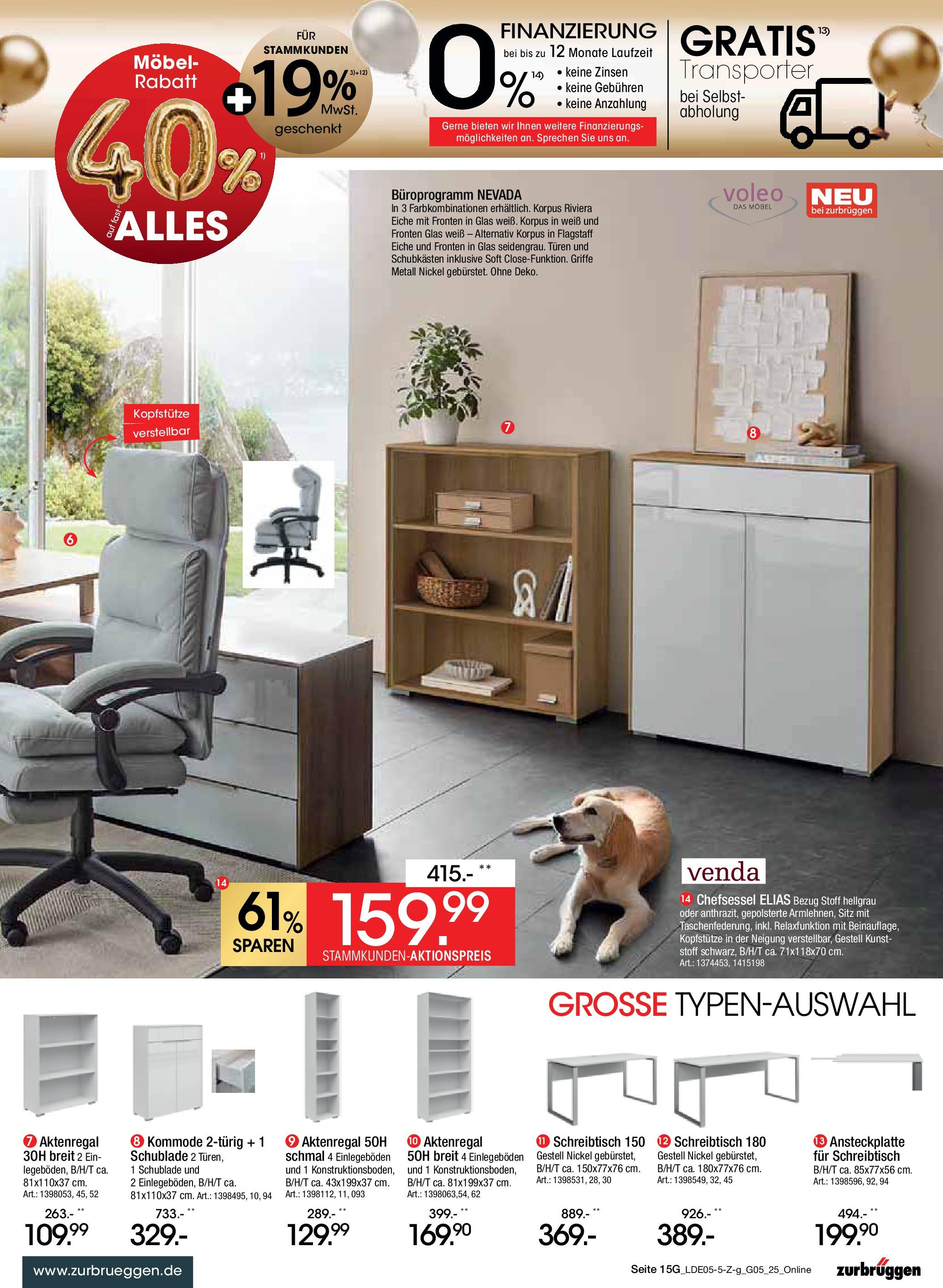 Zurbrüggen Mega-Event (ab 10.05.2025) zum Blättern | Seite: 29 | Produkte: Kommode, Chefsessel, Aktenregal Zurbrüggen Mega-Event (ab 10.05.2025) zum Blättern | Seite: 29 | Produkte: Kommode, Chefsessel, Aktenregal