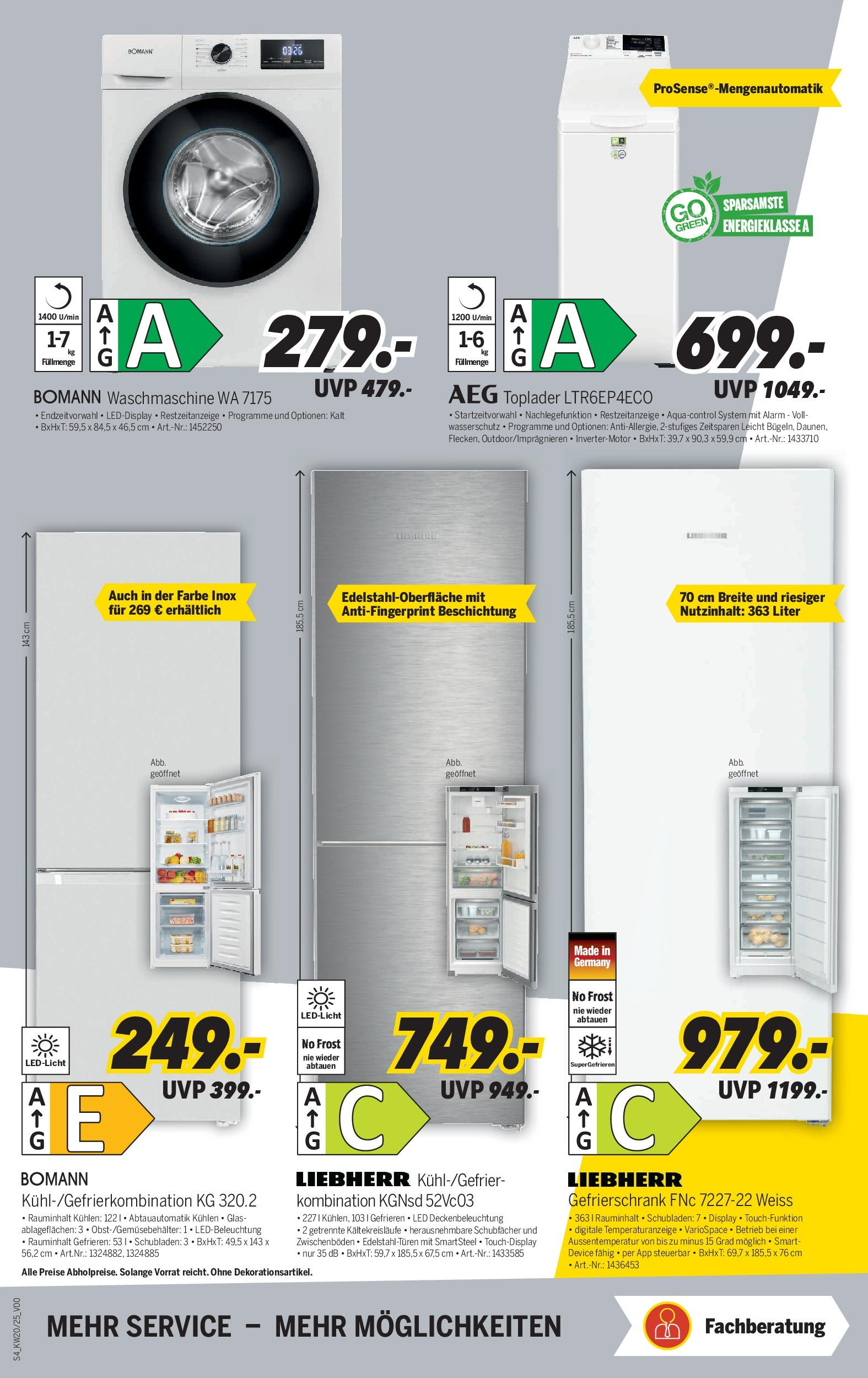 Medimax Prospekt 	 (ab 10.05.2025) zum Blättern | Seite: 4 | Produkte: Liebherr, AEG, Gefrierschrank, Waschmaschine