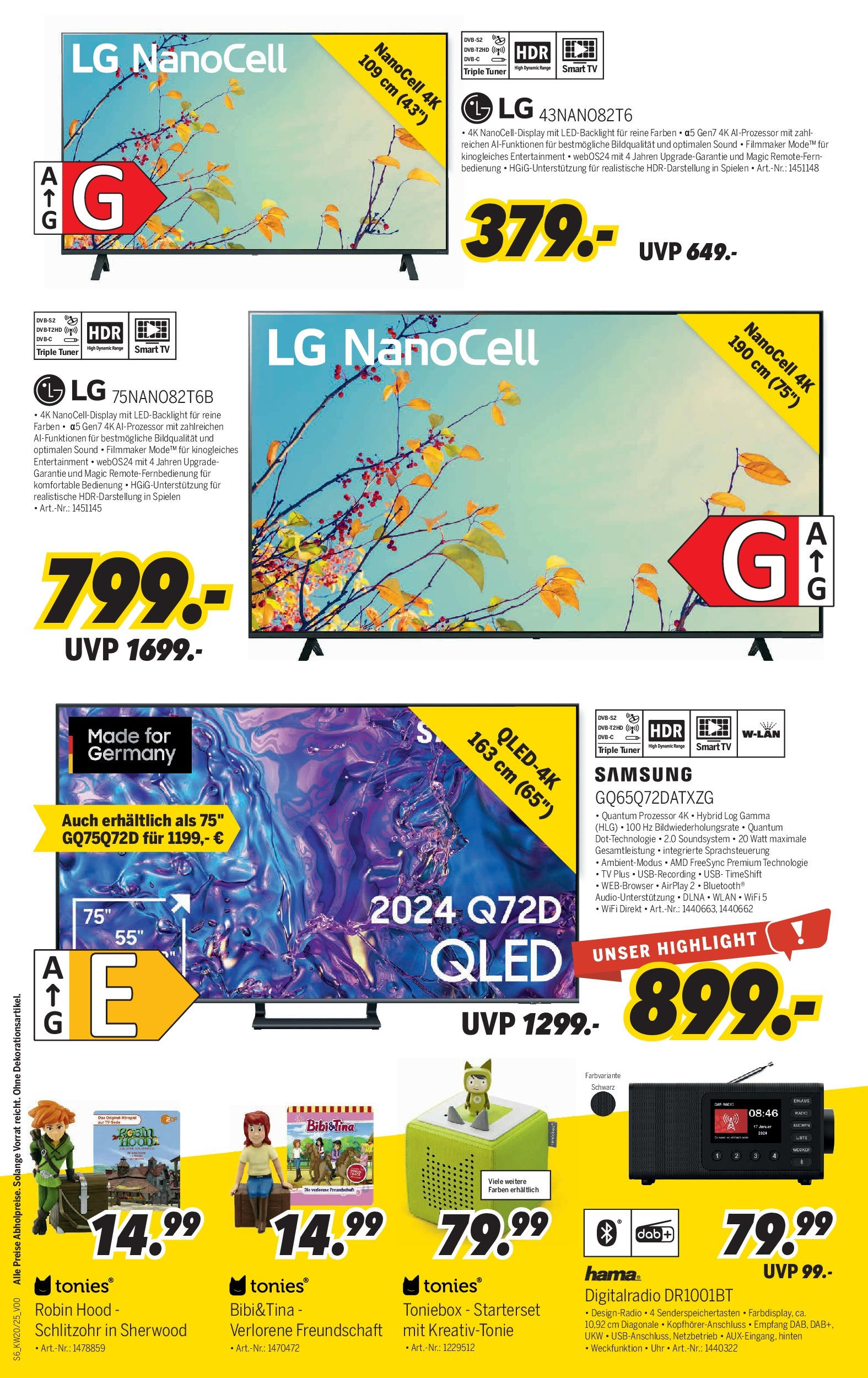 Medimax Prospekt 	 (ab 10.05.2025) zum Blättern | Seite: 6 | Produkte: LG, Samsung, Smart TV, TV