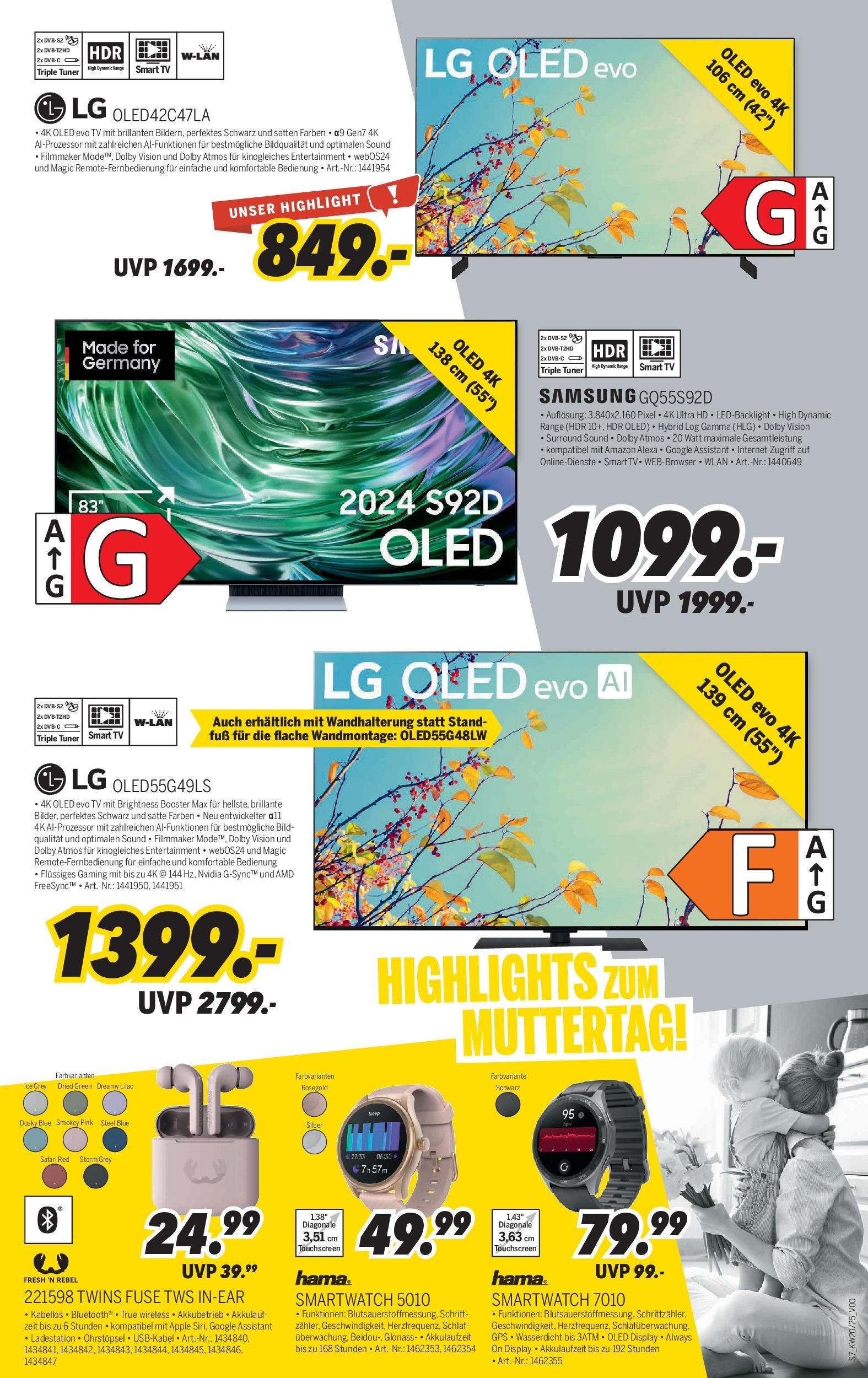 Medimax Prospekt 	 (ab 10.05.2025) zum Blättern | Seite: 7 | Produkte: LG, Smartwatch, Smart TV, Apple