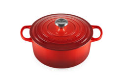 LE CREUSET Bräter Rund 26cm Kirschrot SIGNATURE