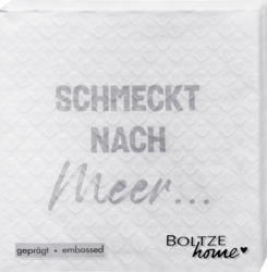 Dekorieren & Einrichten Servietten "Schmeckt nach Meer", geprägt (33x33 cm)