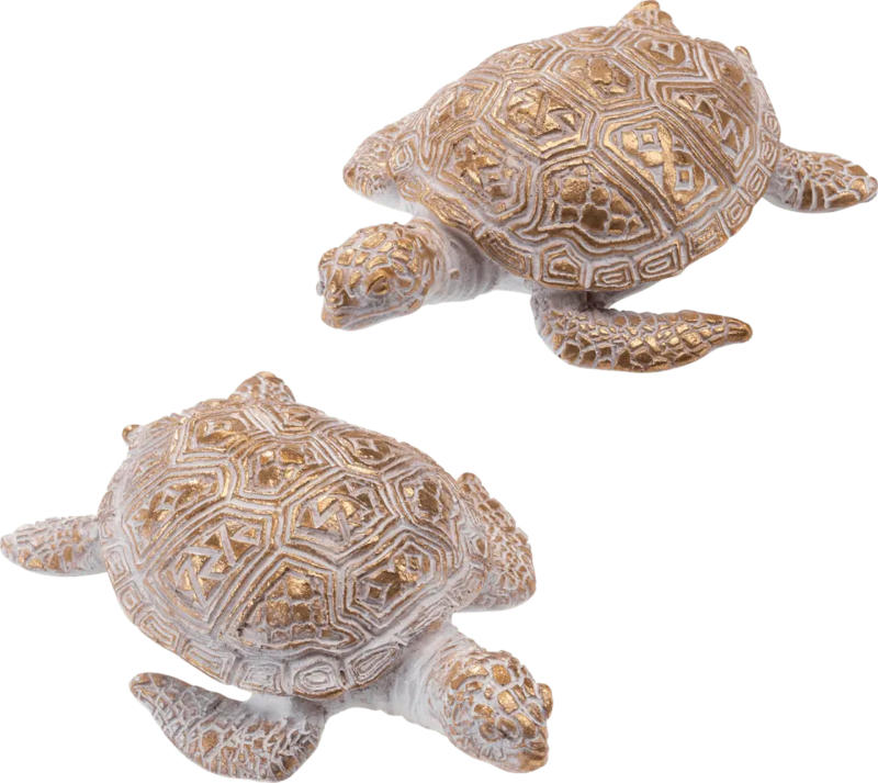BOLTZE Schildkröte, weiß-gold