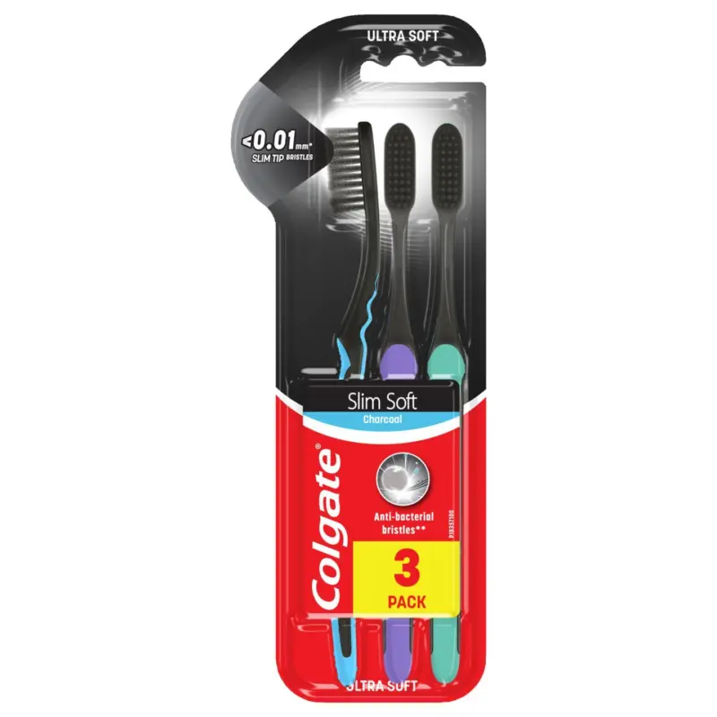 Colgate Четка за зъби Slim Soft Charcoal