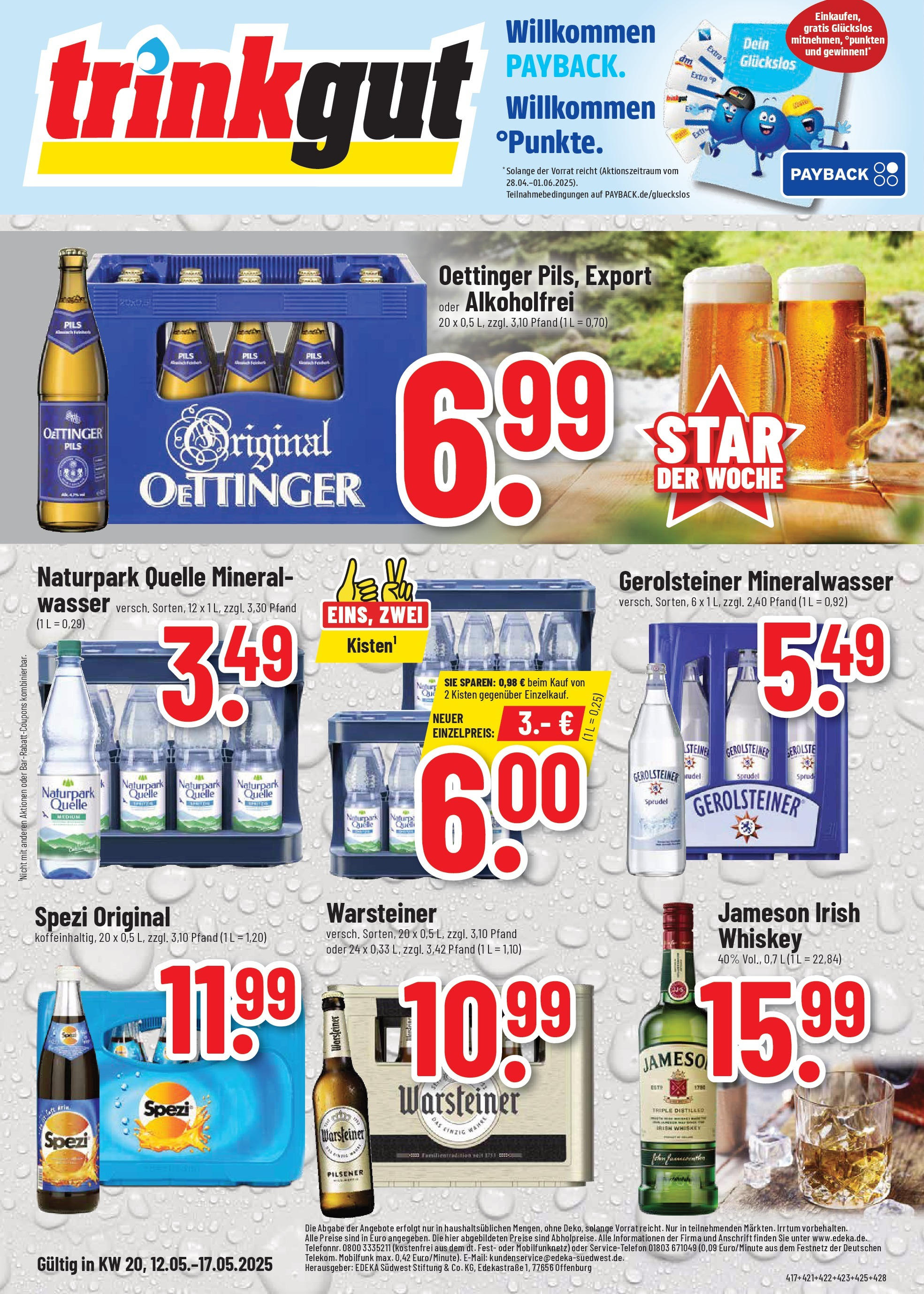 Trinkgut - trinkgut: Wochenangebote (ab 11.05.2025) » Angebote online | Seite: 1 | Produkte: Pils, Wasser, Warsteiner, Gerolsteiner