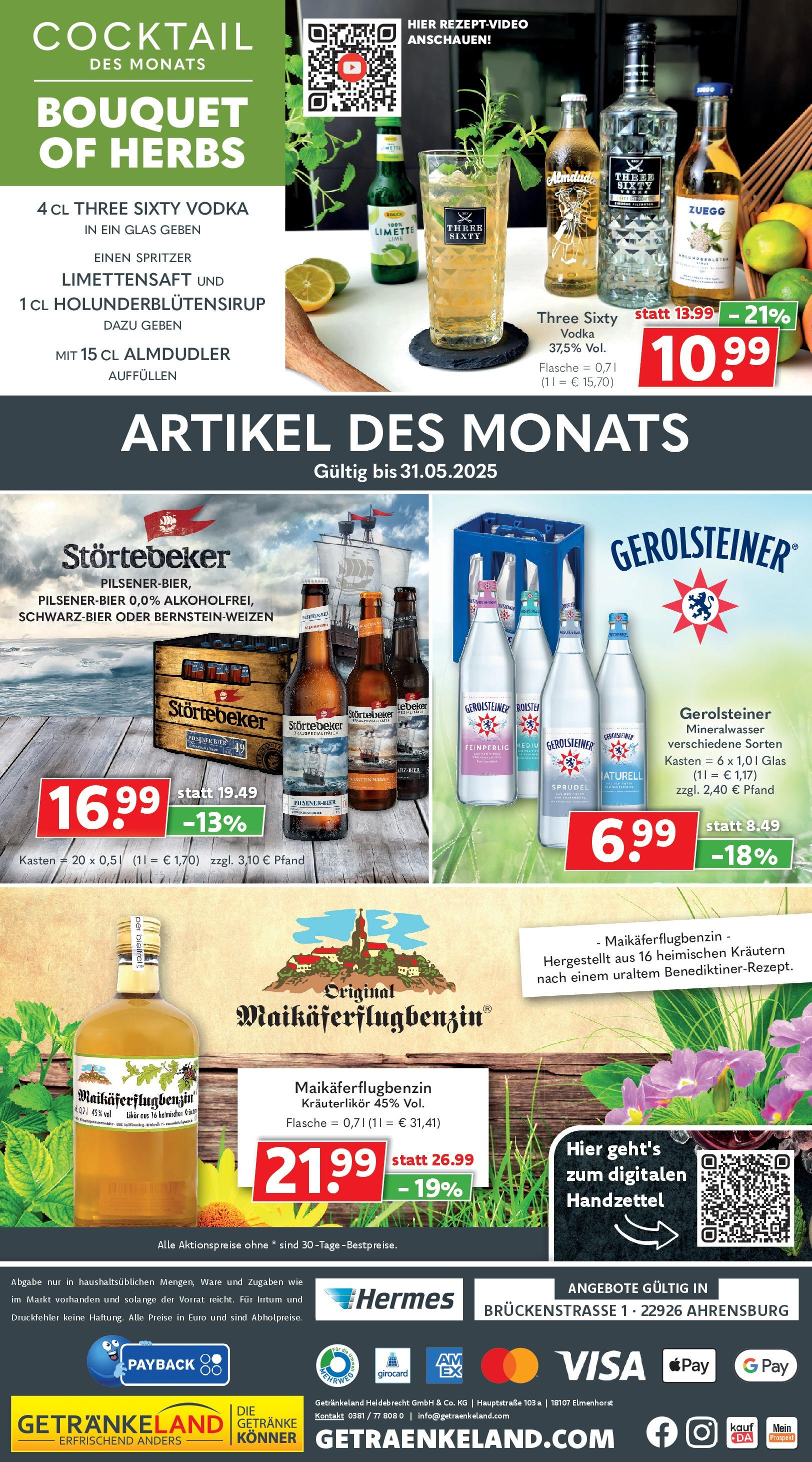 Getränkeland - Getränkeland: Getränkeangebote (ab 11.05.2025) zum Blättern | Seite: 8 | Produkte: Bier, Likör, Mineralwasser, Limette