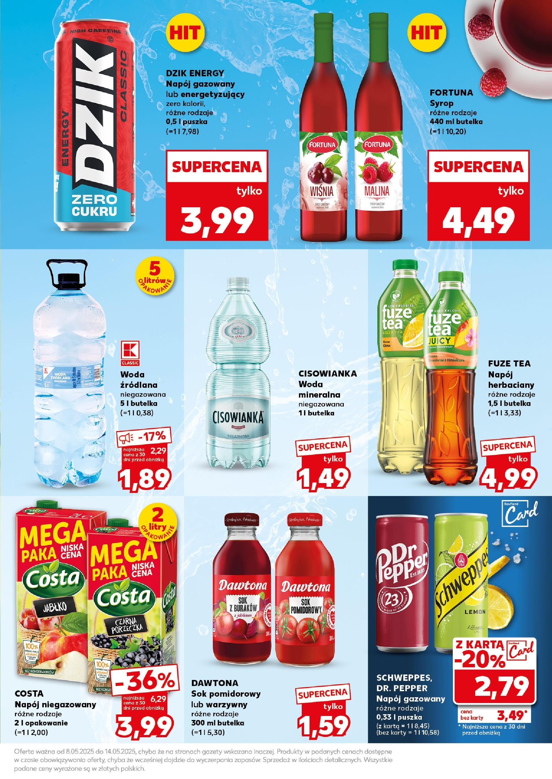 Kaufland gazetka - Super Sobota (10.05.2025) - od jutra | Strona: 11 | Produkty: Syrop, Malina, Sok, Woda Kaufland gazetka - Super Sobota od 10.05.2025 - od jutra PDF | Strona: 11 | Produkty: Syrop, Malina, Sok, Woda