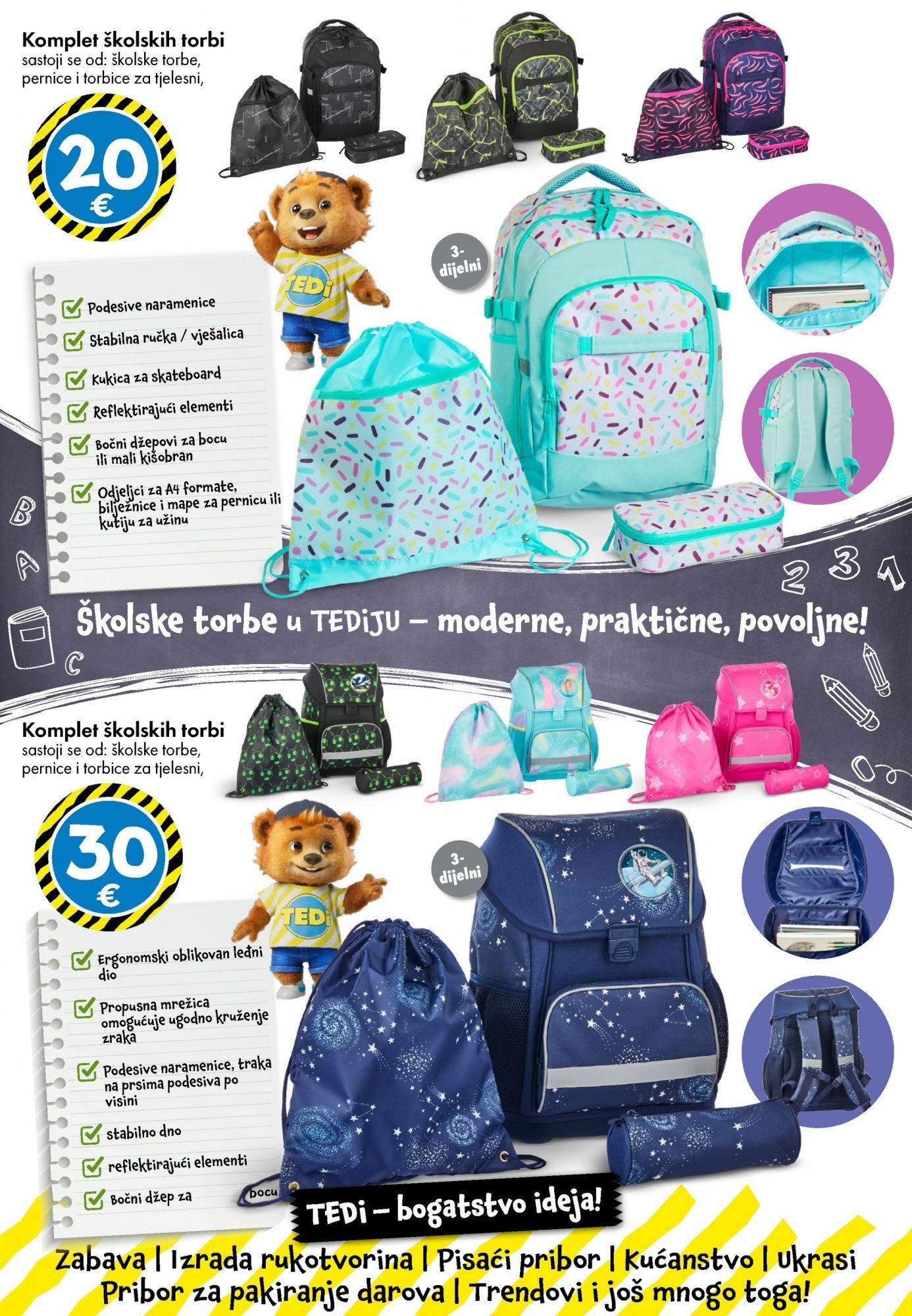 TEDi - TEDi katalog do 17.05.2025 novi od 07.05.2025 > prelistaj akcije | Stranica: 17 | Proizvodi: Školske torbe, Vješalica, Kišobran TEDi - TEDi katalog do 17.05.2025 novi od 07.05.2025 na listanje > letak digitalni | Stranica: 17 | Proizvodi: Školske torbe, Vješalica, Kišobran