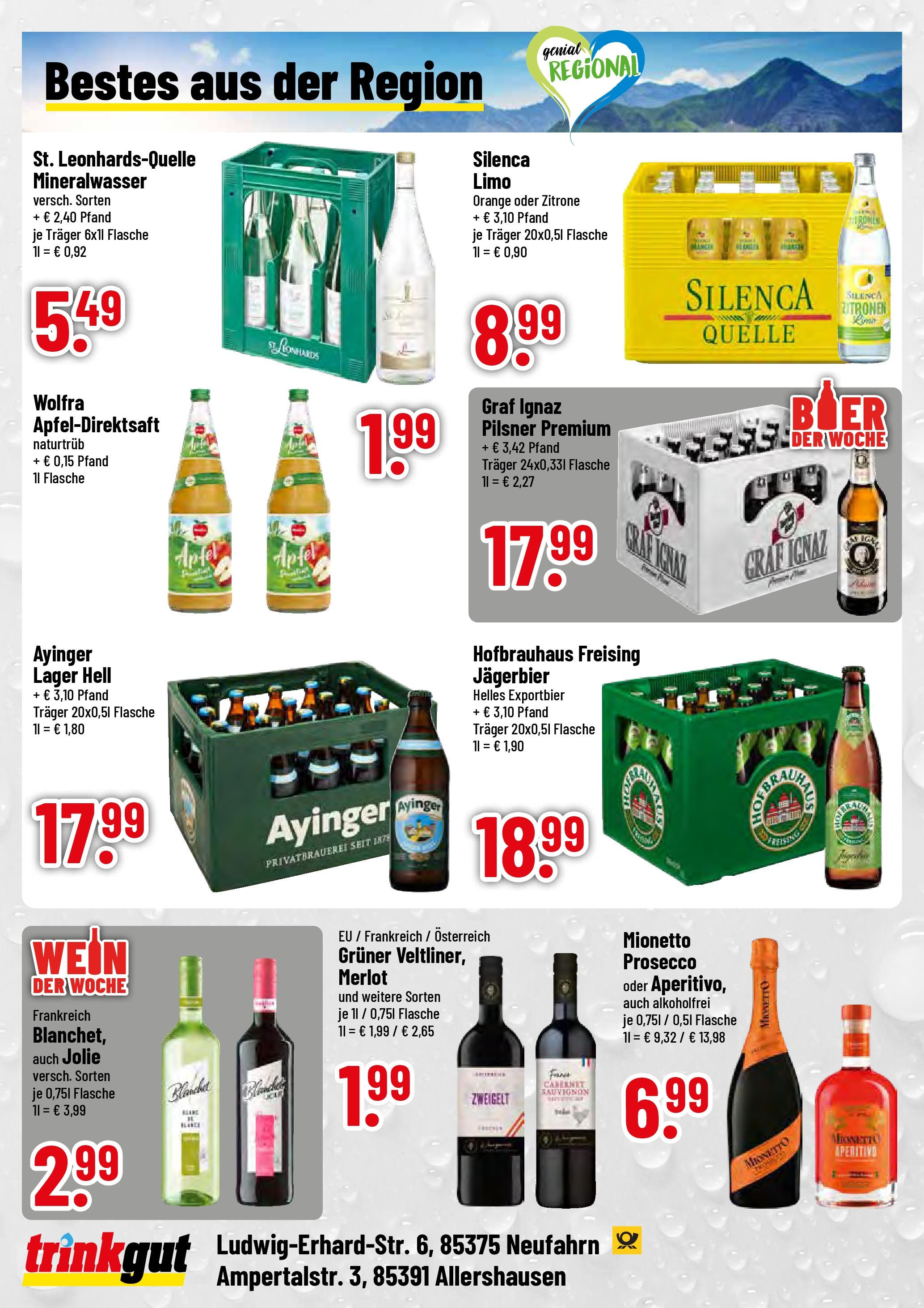 Trinkgut - trinkgut: Wochenangebote (ab 11.05.2025) » Angebote online | Seite: 4 | Produkte: Äpfel, Mineralwasser, Prosecco, Zitrone