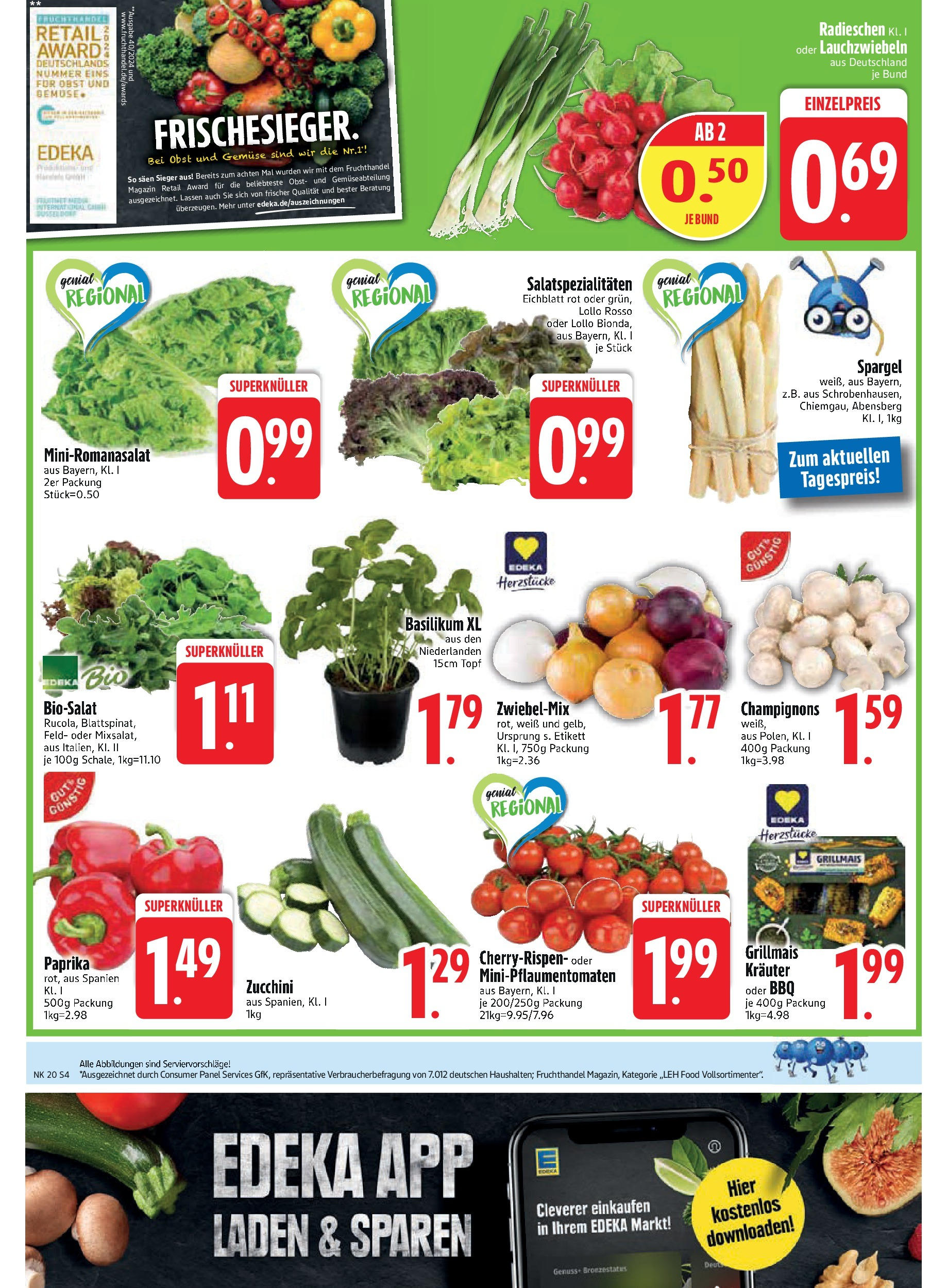 Edeka - EDEKA: Wochenangebote (ab 11.05.2025) » Angebote Online | Seite: 4 | Produkte: Gemüse, Paprika, Obst, Zucchini Edeka - EDEKA: Wochenangebote (ab 11.05.2025) » Angebote Online | Seite: 4 | Produkte: Gemüse, Paprika, Obst, Zucchini