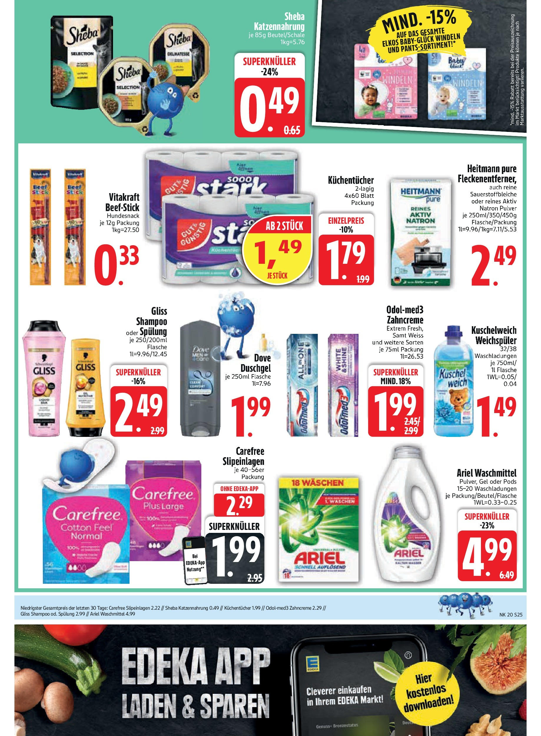 Edeka - EDEKA: Wochenangebote (ab 11.05.2025) » Angebote Online | Seite: 25 | Produkte: Sheba, Ariel, Duschgel, Fleckenentferner Edeka - EDEKA: Wochenangebote (ab 11.05.2025) » Angebote Online | Seite: 25 | Produkte: Sheba, Ariel, Duschgel, Fleckenentferner