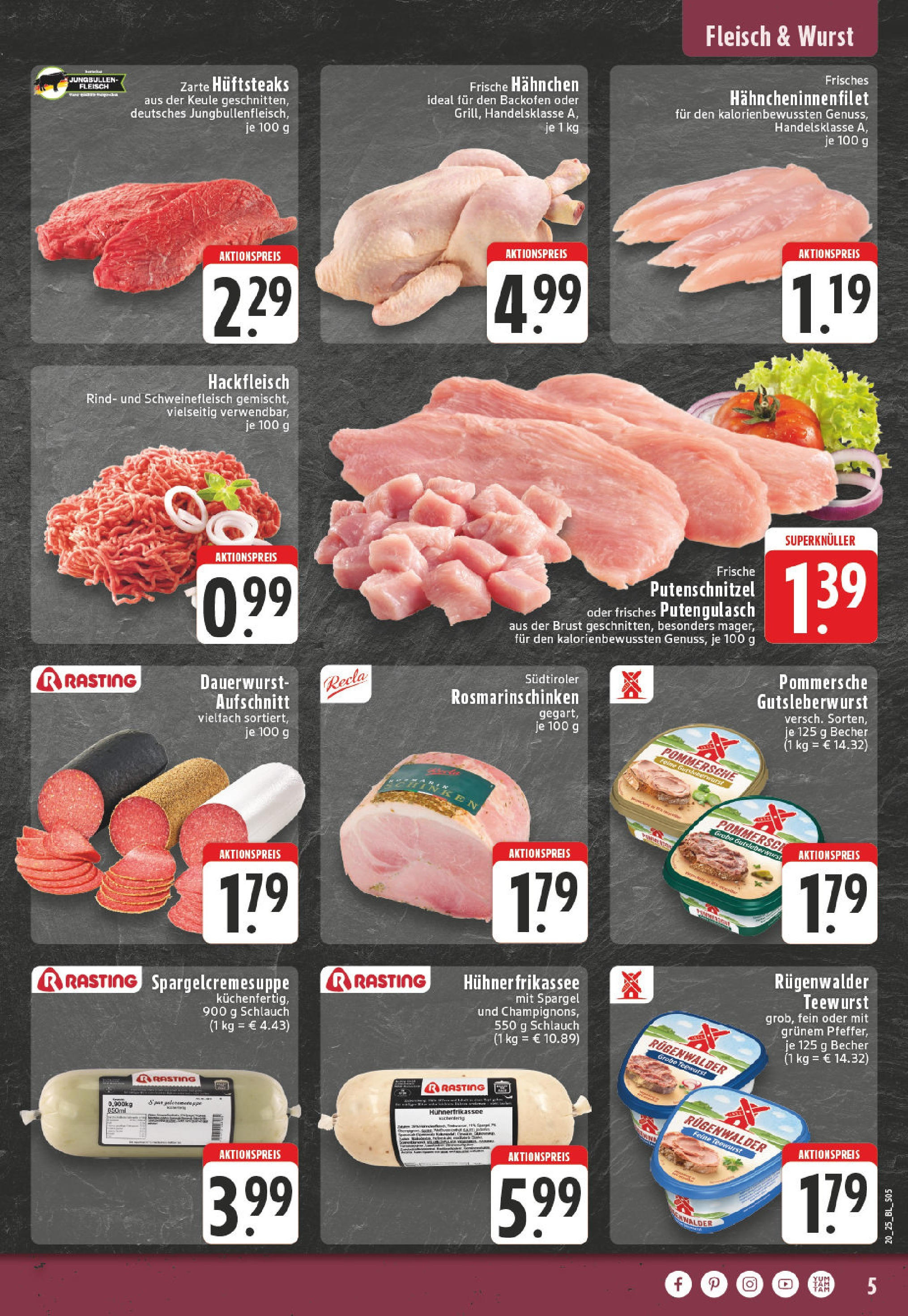 Edeka - EDEKA: Wochenangebote (ab 11.05.2025) » Angebote Online | Seite: 5 | Produkte: Putenschnitzel, Wurst, Backofen, Fleisch Edeka - EDEKA: Wochenangebote (ab 11.05.2025) » Angebote Online | Seite: 5 | Produkte: Putenschnitzel, Wurst, Backofen, Fleisch