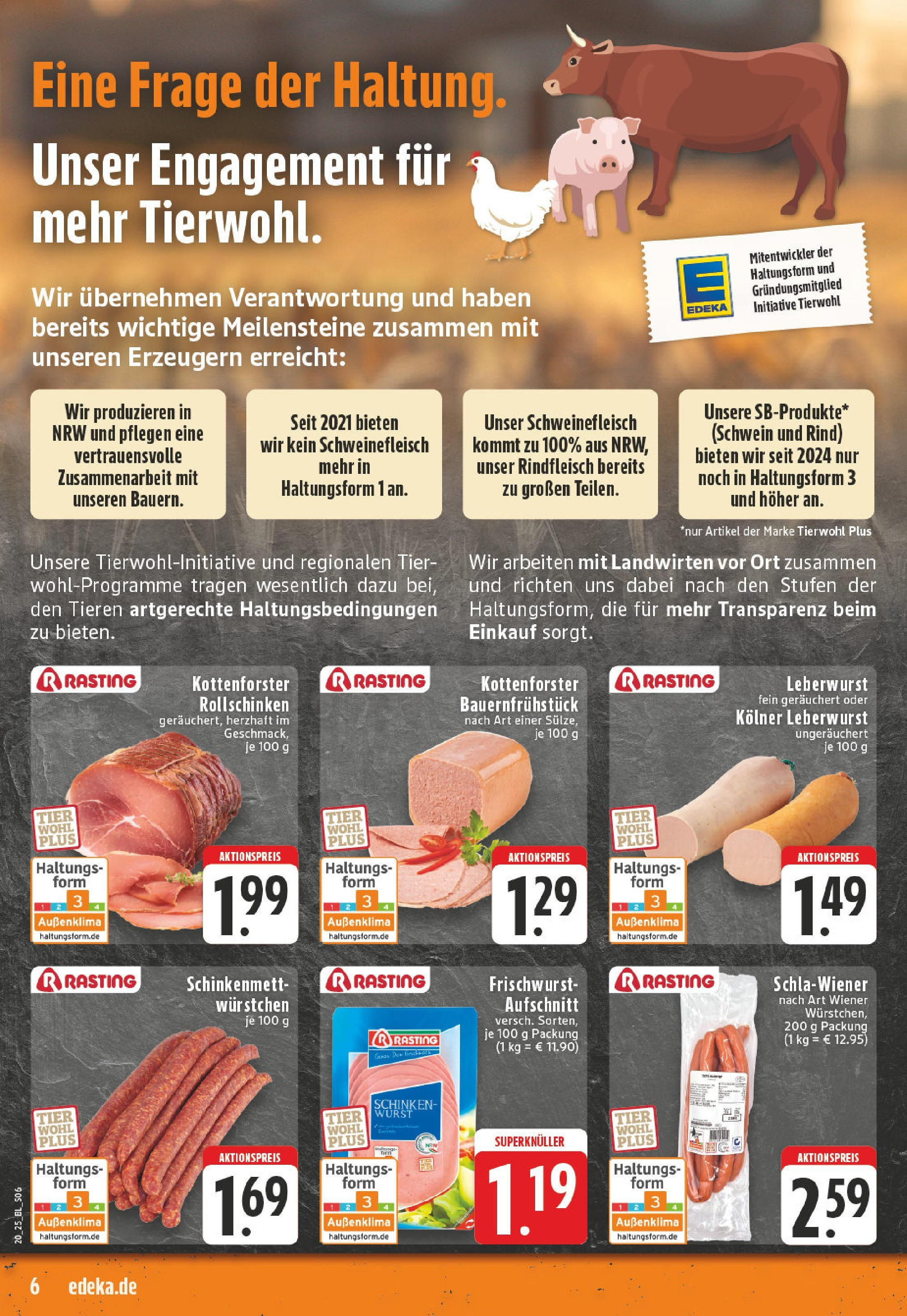 Edeka - EDEKA: Wochenangebote (ab 11.05.2025) » Angebote Online | Seite: 6 | Produkte: Wurst, Schinken, Schweinefleisch, Rindfleisch Edeka - EDEKA: Wochenangebote (ab 11.05.2025) » Angebote Online | Seite: 6 | Produkte: Wurst, Schinken, Schweinefleisch, Rindfleisch