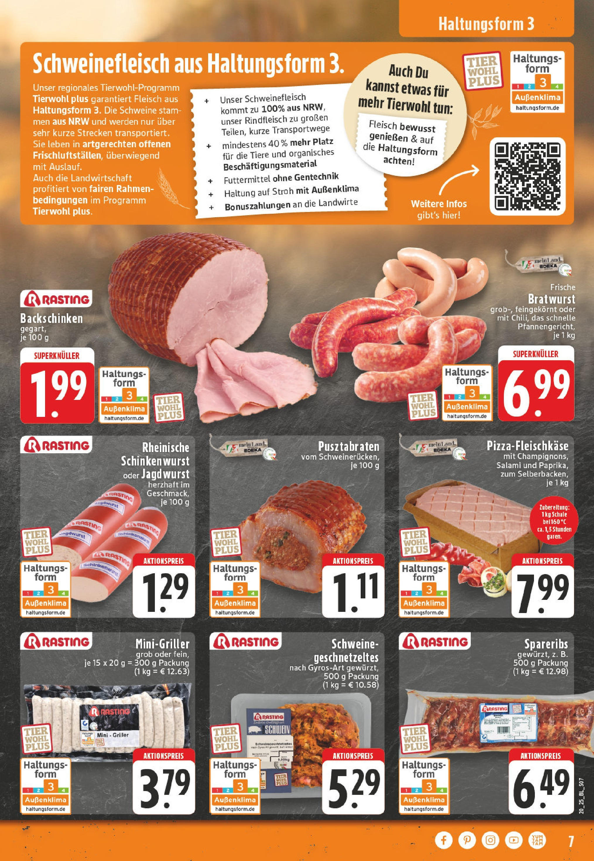 Edeka - EDEKA: Wochenangebote (ab 11.05.2025) » Angebote Online | Seite: 7 | Produkte: Wurst, Salami, Fleisch, Griller Edeka - EDEKA: Wochenangebote (ab 11.05.2025) » Angebote Online | Seite: 7 | Produkte: Wurst, Salami, Fleisch, Griller