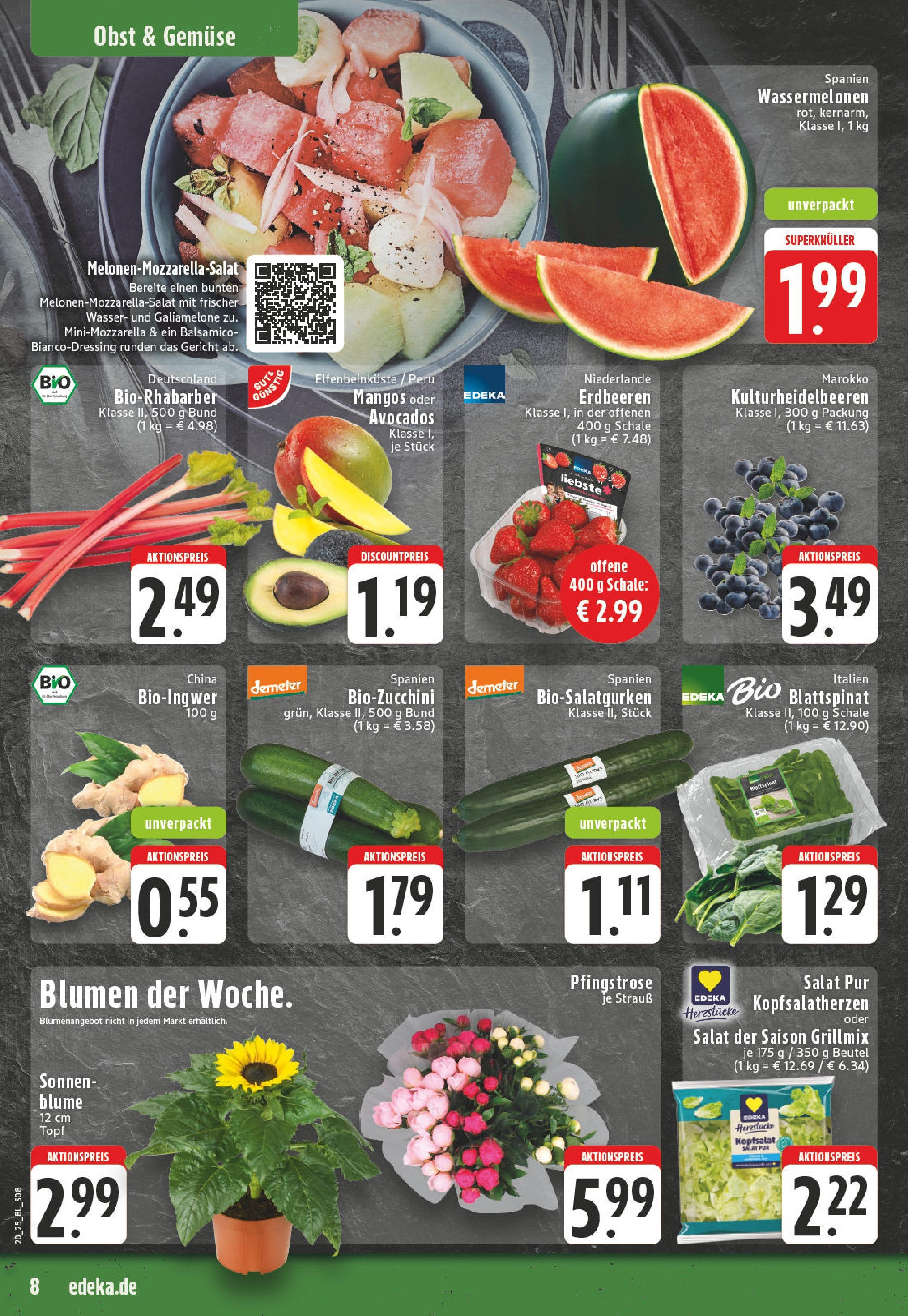 Edeka - EDEKA: Wochenangebote (ab 11.05.2025) » Angebote Online | Seite: 8 | Produkte: Wasser, Gemüse, Zucchini, Salat Edeka - EDEKA: Wochenangebote (ab 11.05.2025) » Angebote Online | Seite: 8 | Produkte: Wasser, Gemüse, Zucchini, Salat