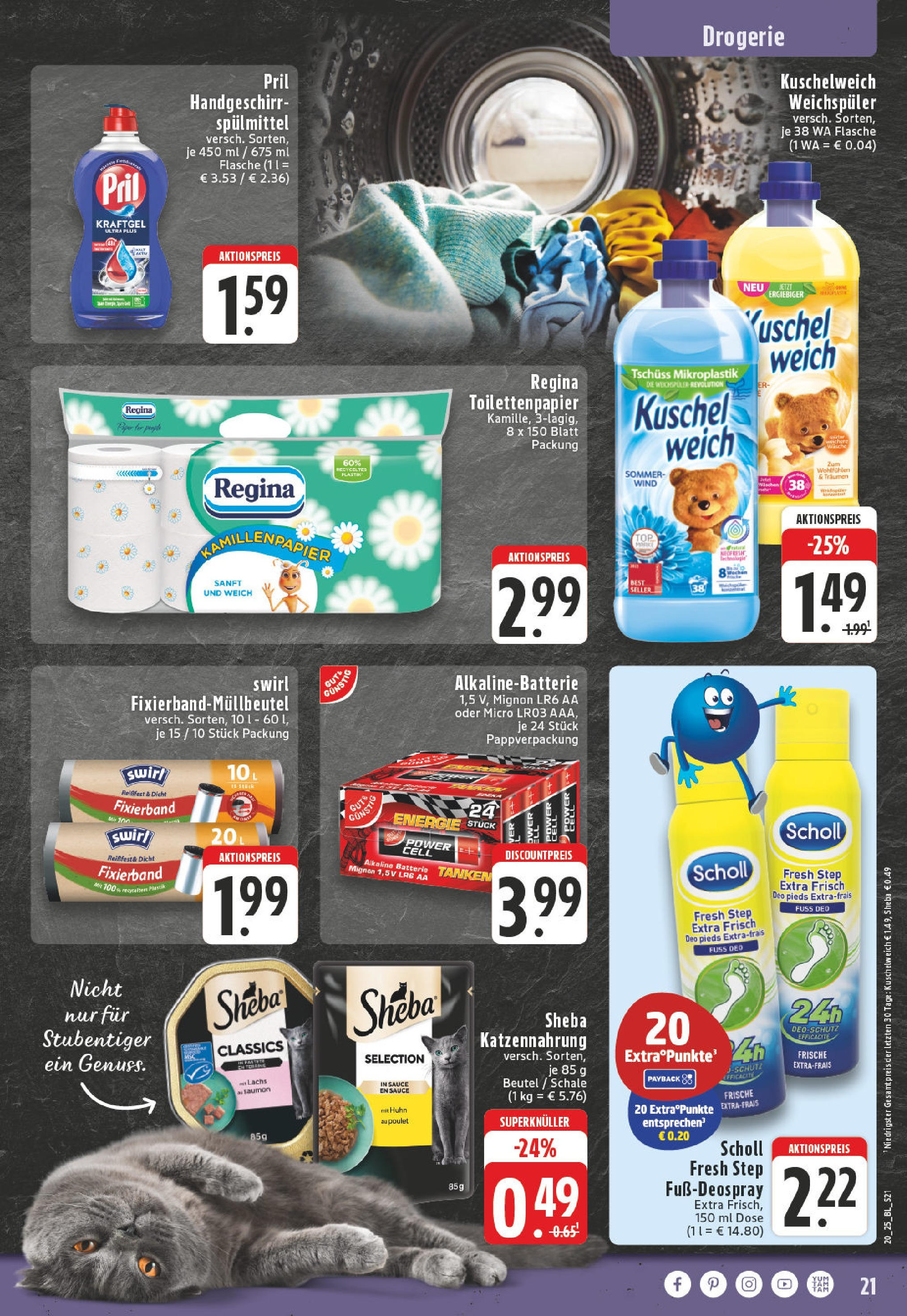 Edeka - EDEKA: Wochenangebote (ab 11.05.2025) » Angebote Online | Seite: 21 | Produkte: Sheba, Kuschelweich, Weichspüler, Pril Edeka - EDEKA: Wochenangebote (ab 11.05.2025) » Angebote Online | Seite: 21 | Produkte: Sheba, Kuschelweich, Weichspüler, Pril