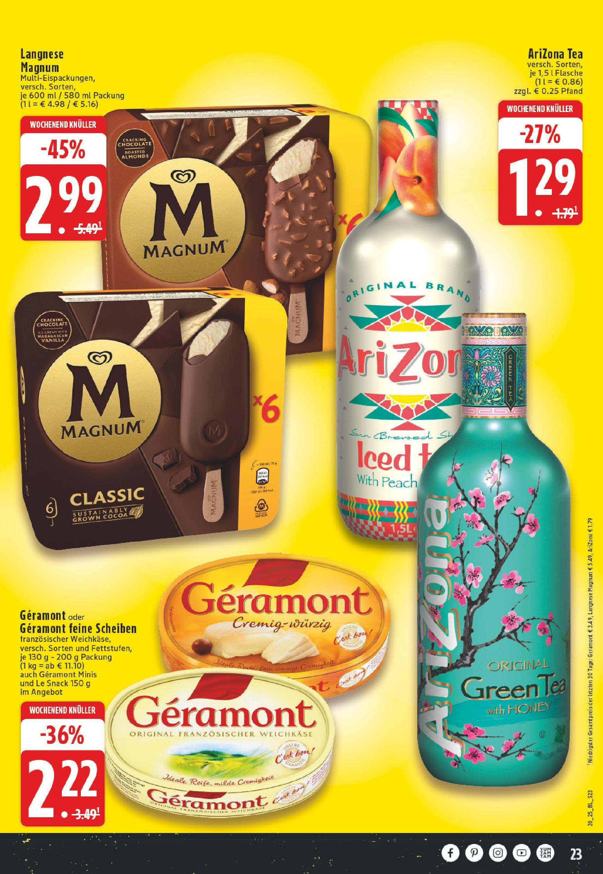 Edeka - EDEKA: Wochenangebote (ab 11.05.2025) » Angebote Online | Seite: 23 | Produkte: Geramont, Langnese Edeka - EDEKA: Wochenangebote (ab 11.05.2025) » Angebote Online | Seite: 23 | Produkte: Geramont, Langnese