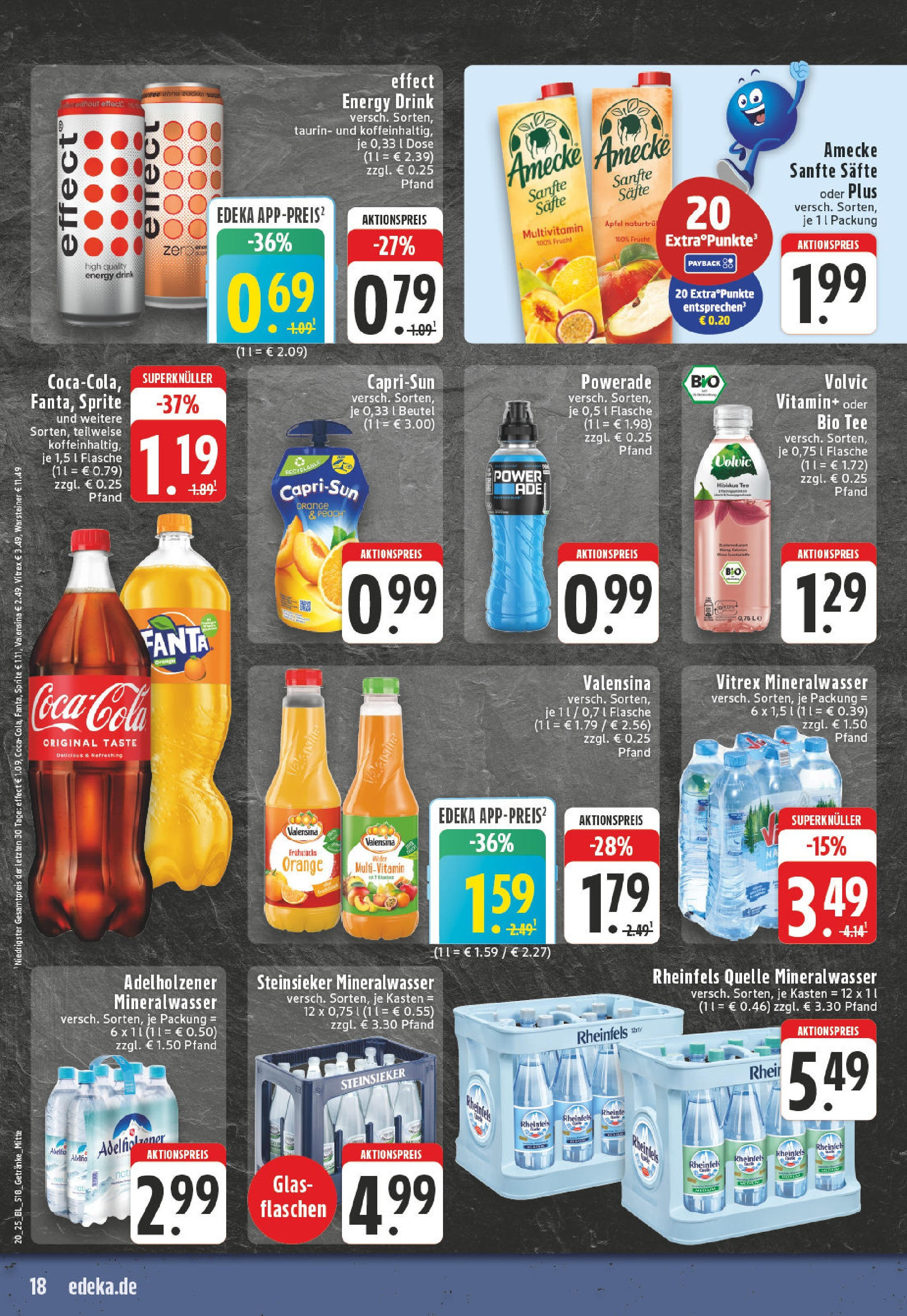 Edeka - EDEKA: Wochenangebote (ab 11.05.2025) » Angebote Online | Seite: 18 | Produkte: Valensina, Warsteiner, Powerade, Rheinfels quelle Edeka - EDEKA: Wochenangebote (ab 11.05.2025) » Angebote Online | Seite: 18 | Produkte: Valensina, Warsteiner, Powerade, Rheinfels quelle