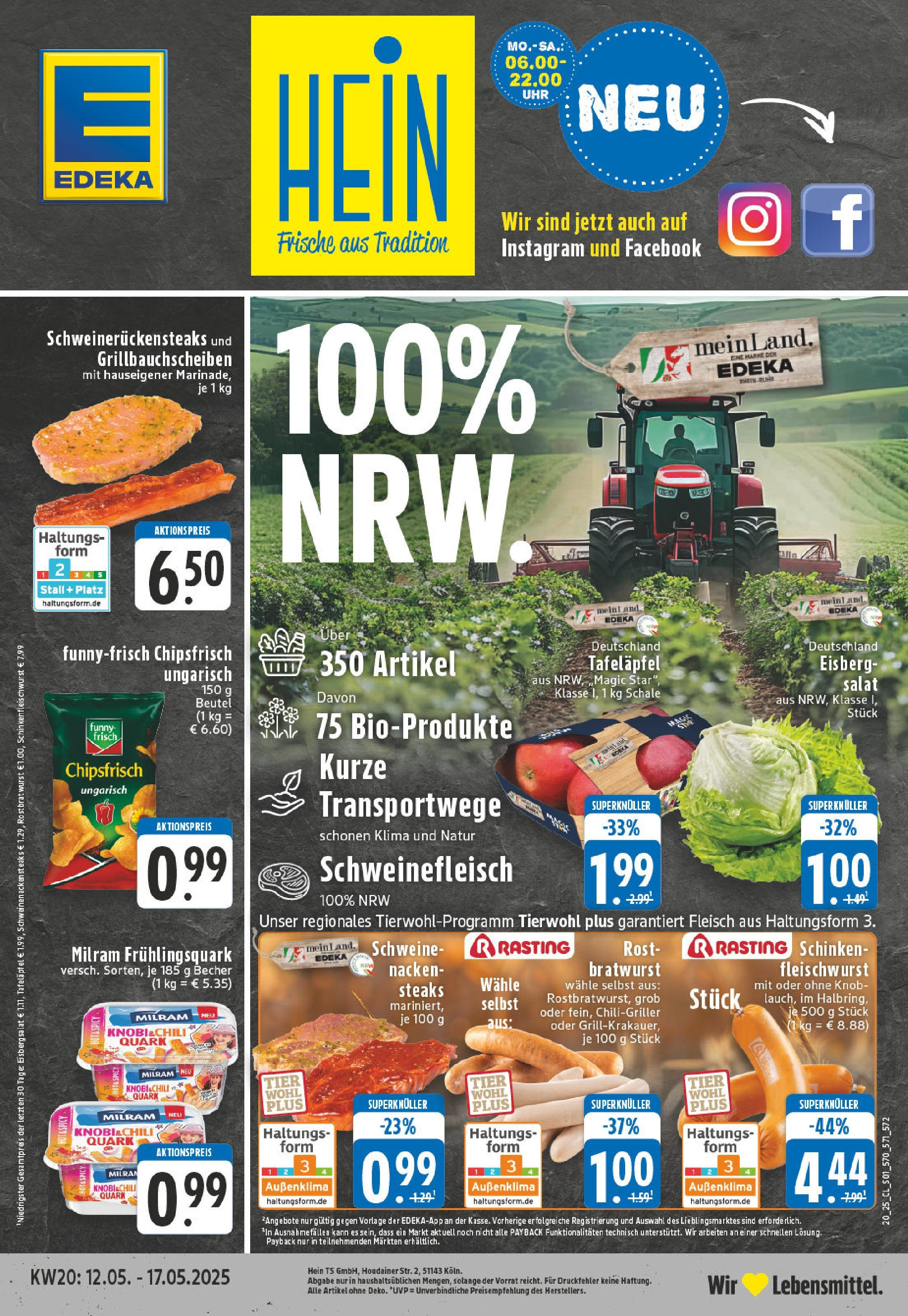 EDEKA Prospekt ab 12.05.2025 - Köln Online Vorschau von dem Prospekt des Geschäftes Edeka, gültig ab dem 12.05.2025