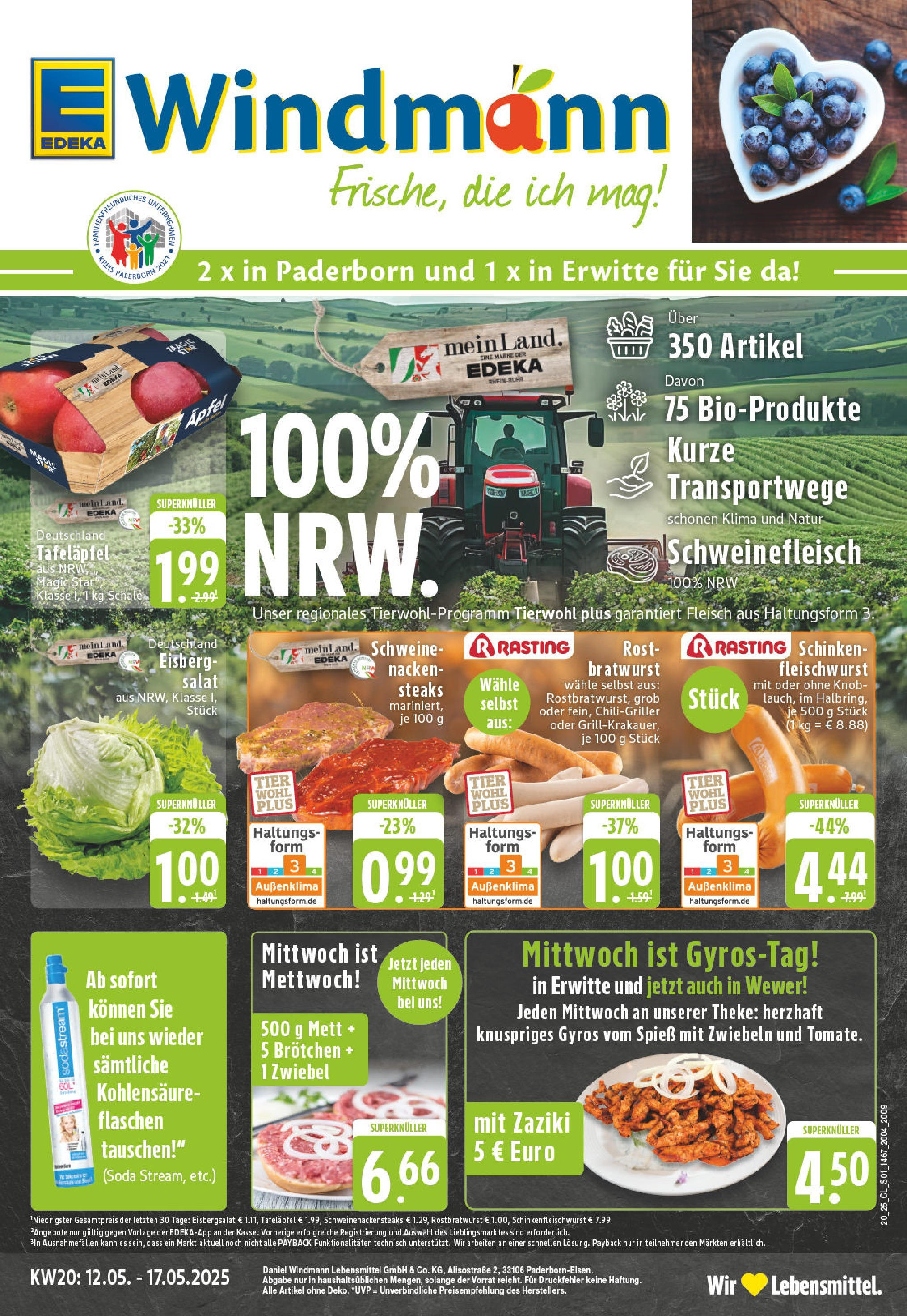 Edeka - EDEKA: Wochenangebote (ab 11.05.2025) » Angebote Online | Seite: 1 | Produkte: Eisbergsalat, Schinken, Schweinefleisch, Sodastream Edeka - EDEKA: Wochenangebote (ab 11.05.2025) » Angebote Online | Seite: 1 | Produkte: Eisbergsalat, Schinken, Schweinefleisch, Sodastream
