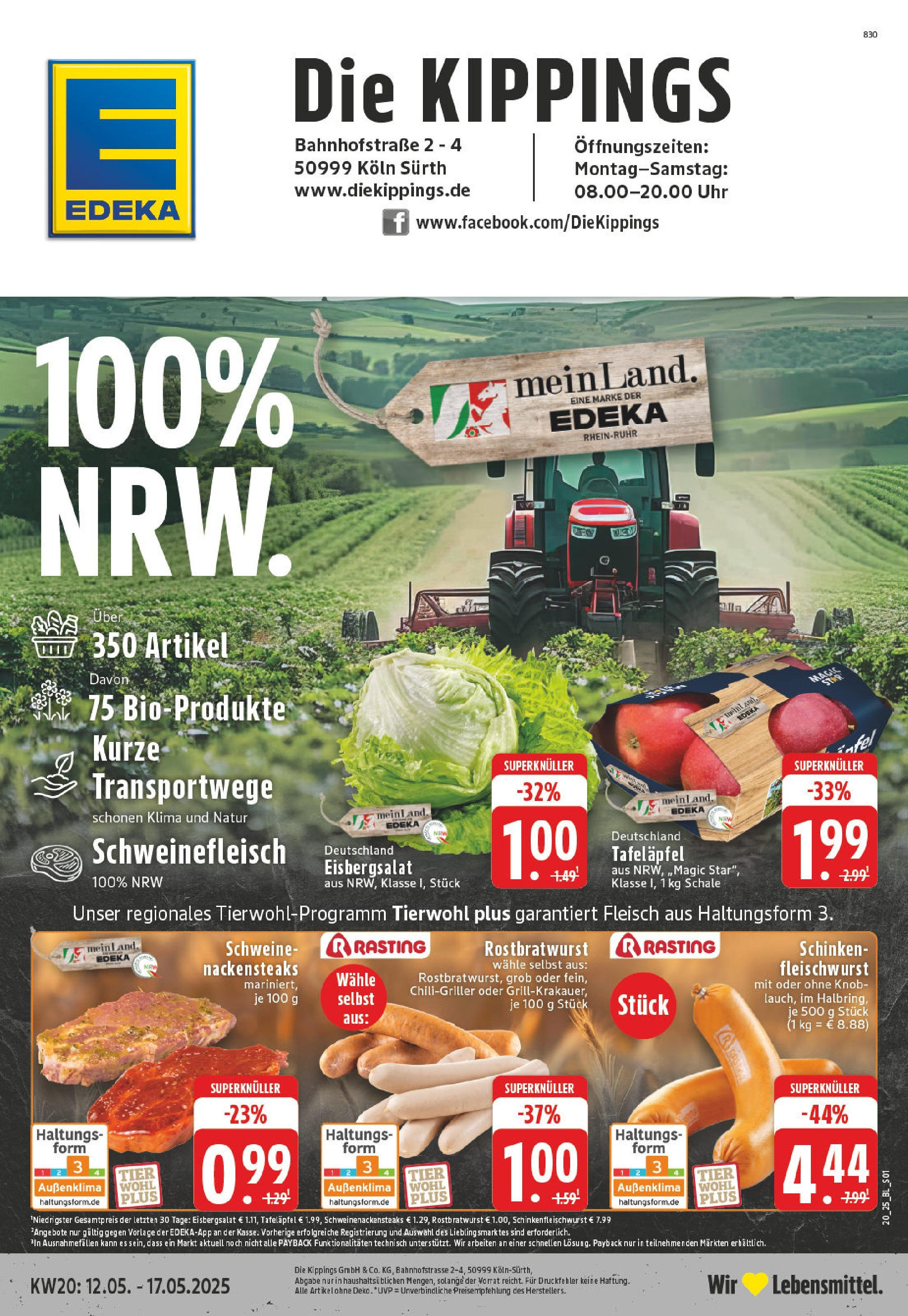 EDEKA Prospekt ab 12.05.2025 - Köln Online Vorschau von dem Prospekt des Geschäftes Edeka, gültig ab dem 12.05.2025