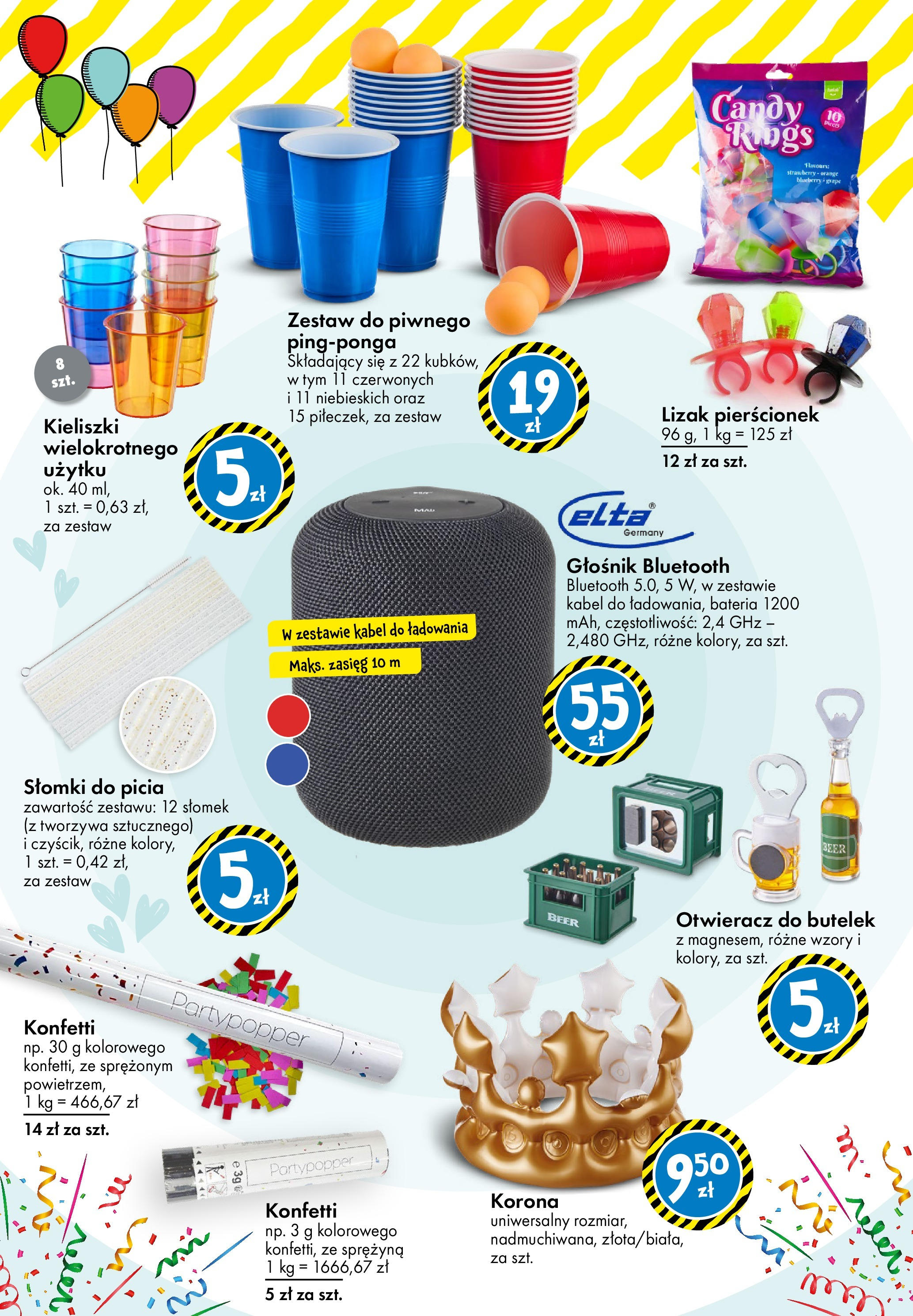 TEDi Gazetka od (09.05.2025 - 17.05.2025) | Strona: 4 | Produkty: Pierścionek, Głośnik, Głośnik bluetooth, Bateria