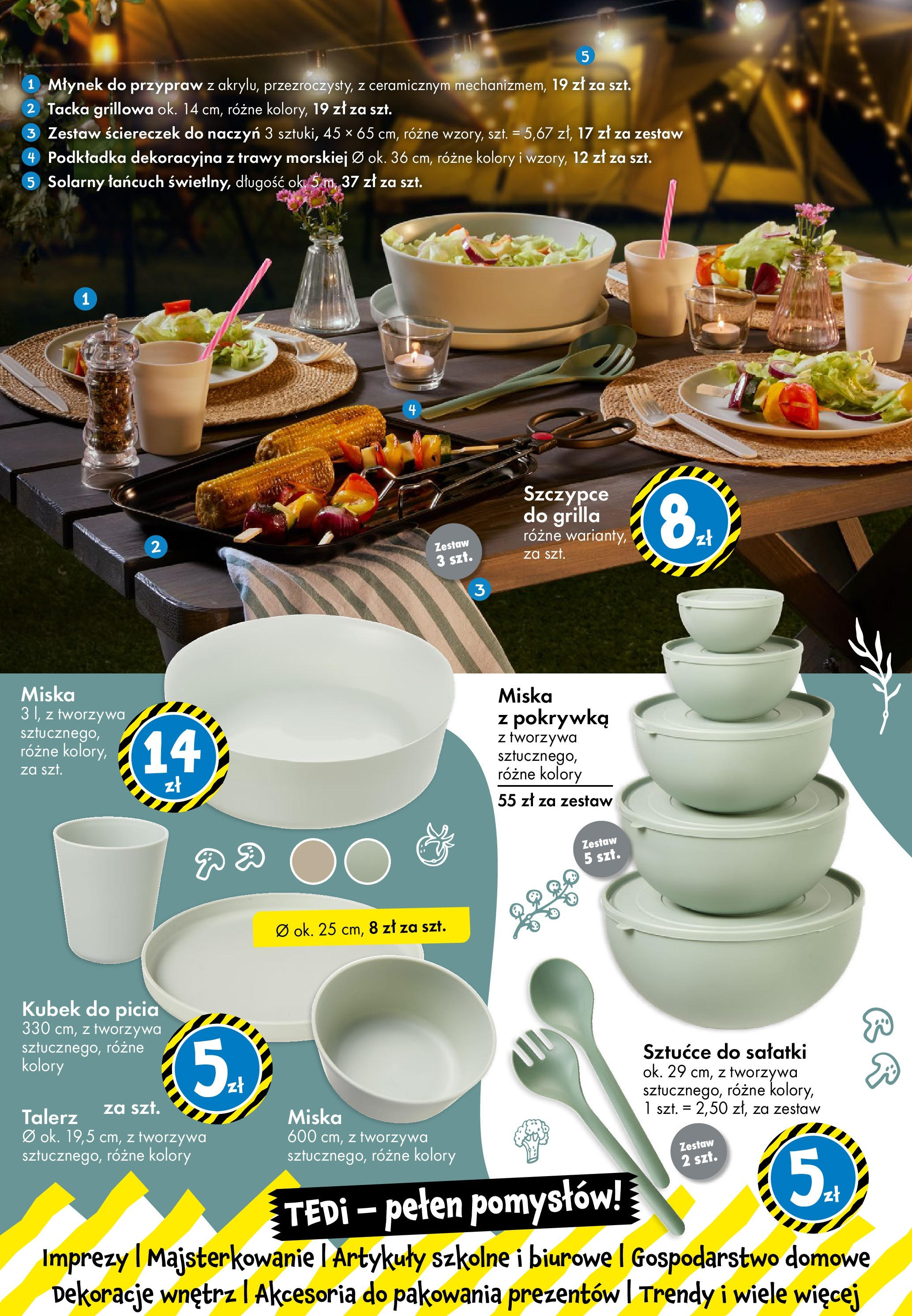 TEDi Gazetka od (09.05.2025 - 17.05.2025) | Strona: 10 | Produkty: Grill, Młynek, Sztućce, Artykuły szkolne