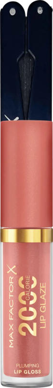 MAX FACTOR Geschenkset Lipgloss 2000 Calorie Lip Glaze 075 Pink Fizz + gratis Fächer