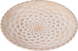 Dekorieren & Einrichten Holzteller mit Muster, weiß-beige