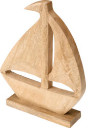 Dekorieren & Einrichten Holzaufsteller Segelboot, Mangoholz