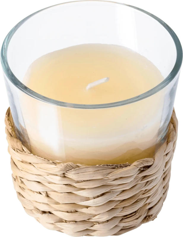 Dekorieren & Einrichten Kerzenglas gefüllt, Citronella mit Seegras, creme