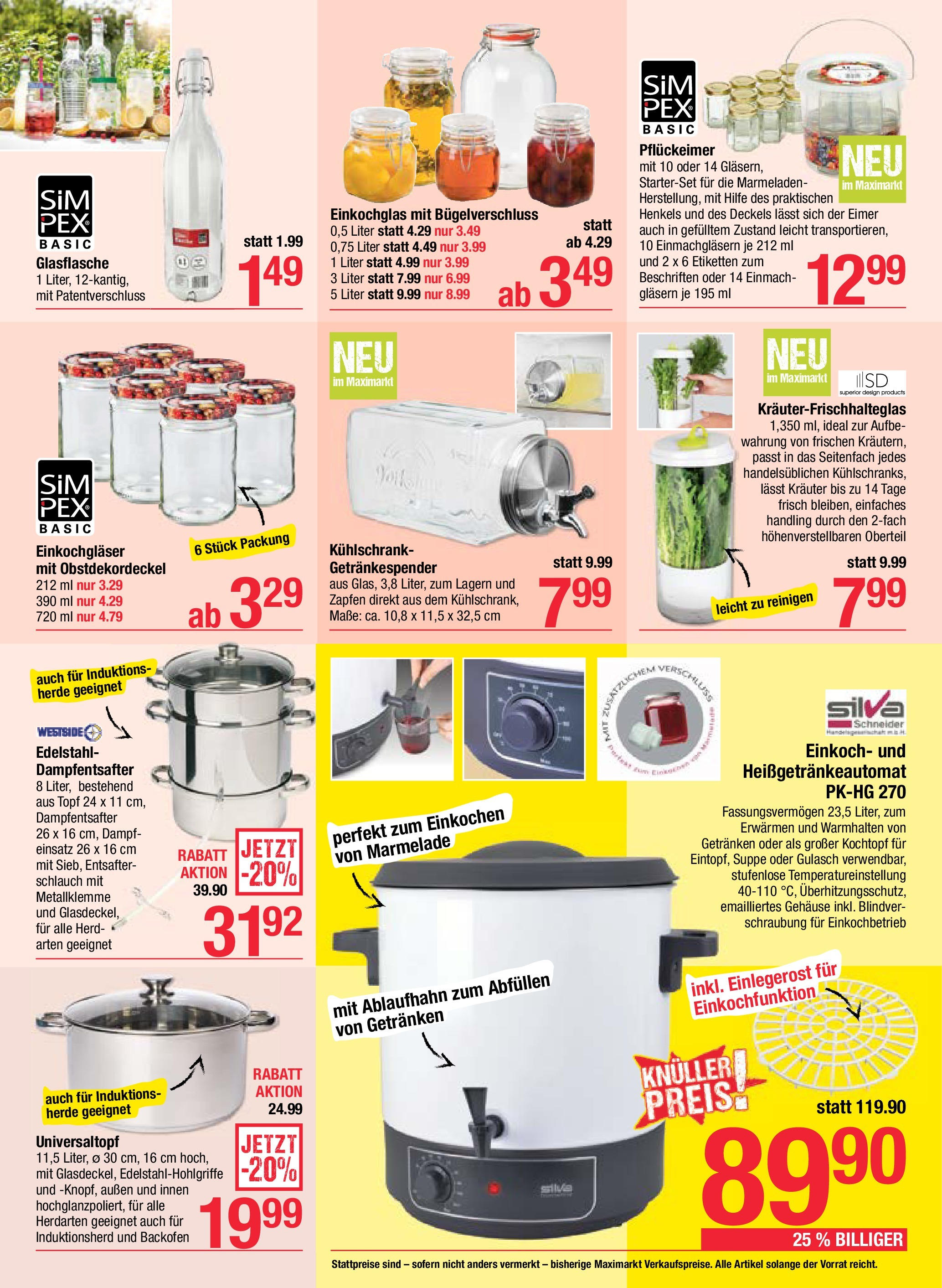 Maximarkt - Maximarkt: Flugblatt (11.05.2025) || Aktuelle Angebote | Seite: 18 | Produkte: Kühlschrank, Herd, Entsafter Maximarkt - Maximarkt: Flugblatt von 11.05.2025 - Aktuelle Angebote | Seite: 18 | Produkte: Kühlschrank, Herd, Entsafter