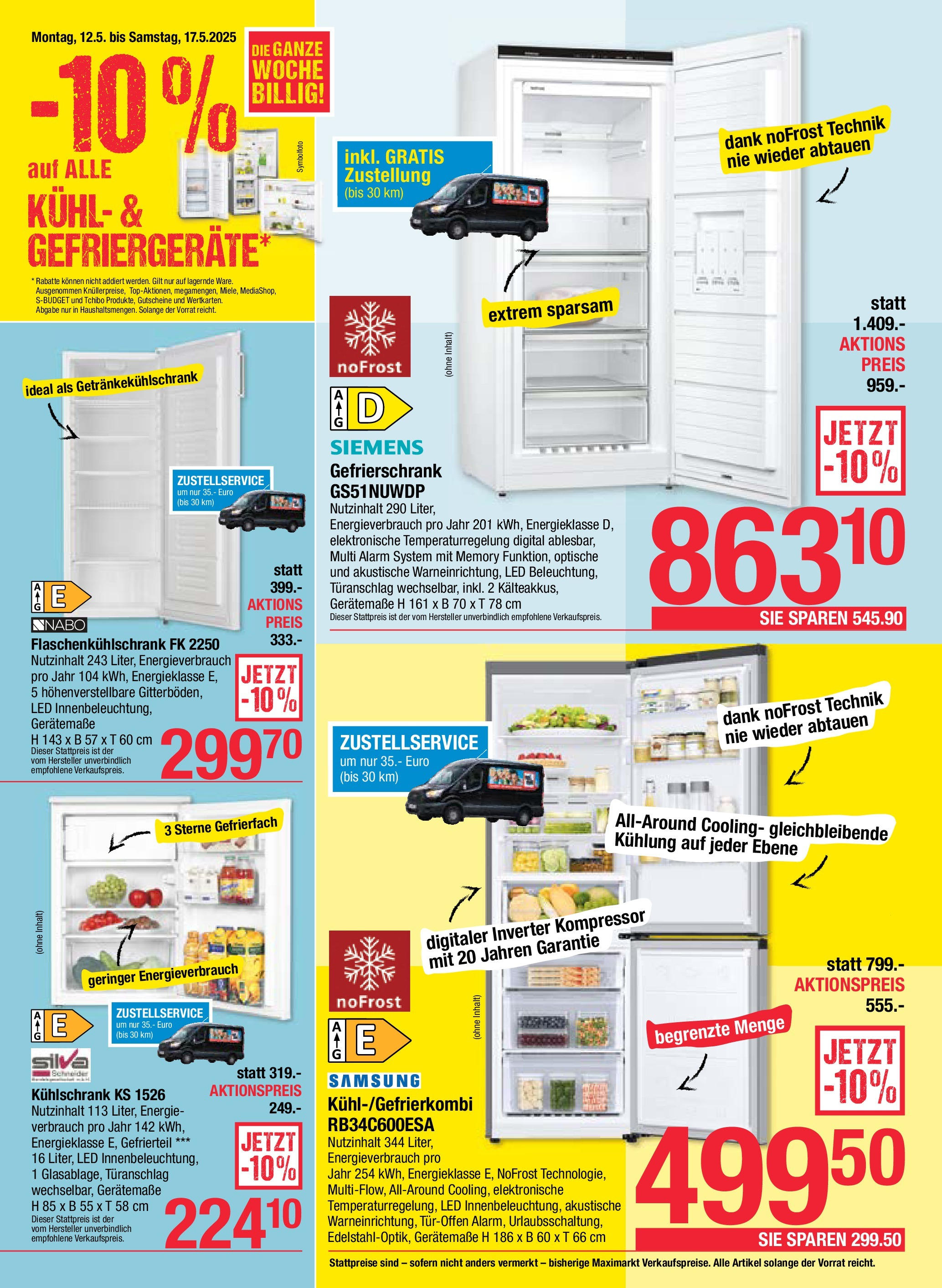 Maximarkt - Maximarkt: Flugblatt (11.05.2025) || Aktuelle Angebote | Seite: 22 | Produkte: Kühlschrank, Gefrierschrank, Samsung Maximarkt - Maximarkt: Flugblatt von 11.05.2025 - Aktuelle Angebote | Seite: 22 | Produkte: Kühlschrank, Gefrierschrank, Samsung