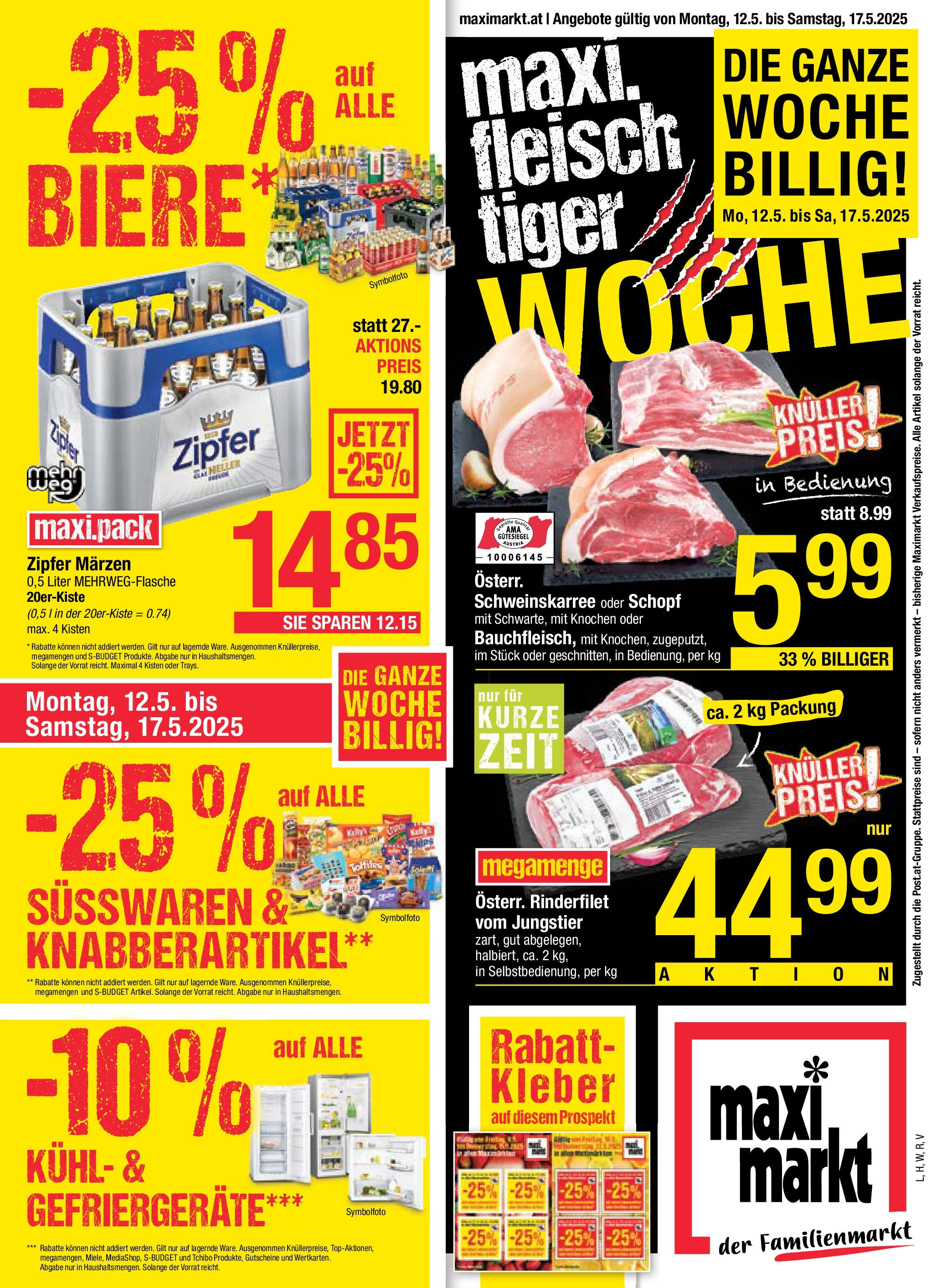 Maximarkt - Maximarkt: Flugblatt (11.05.2025) || Aktuelle Angebote | Seite: 1 Maximarkt - Maximarkt: Flugblatt von 11.05.2025 - Aktuelle Angebote | Seite: 1